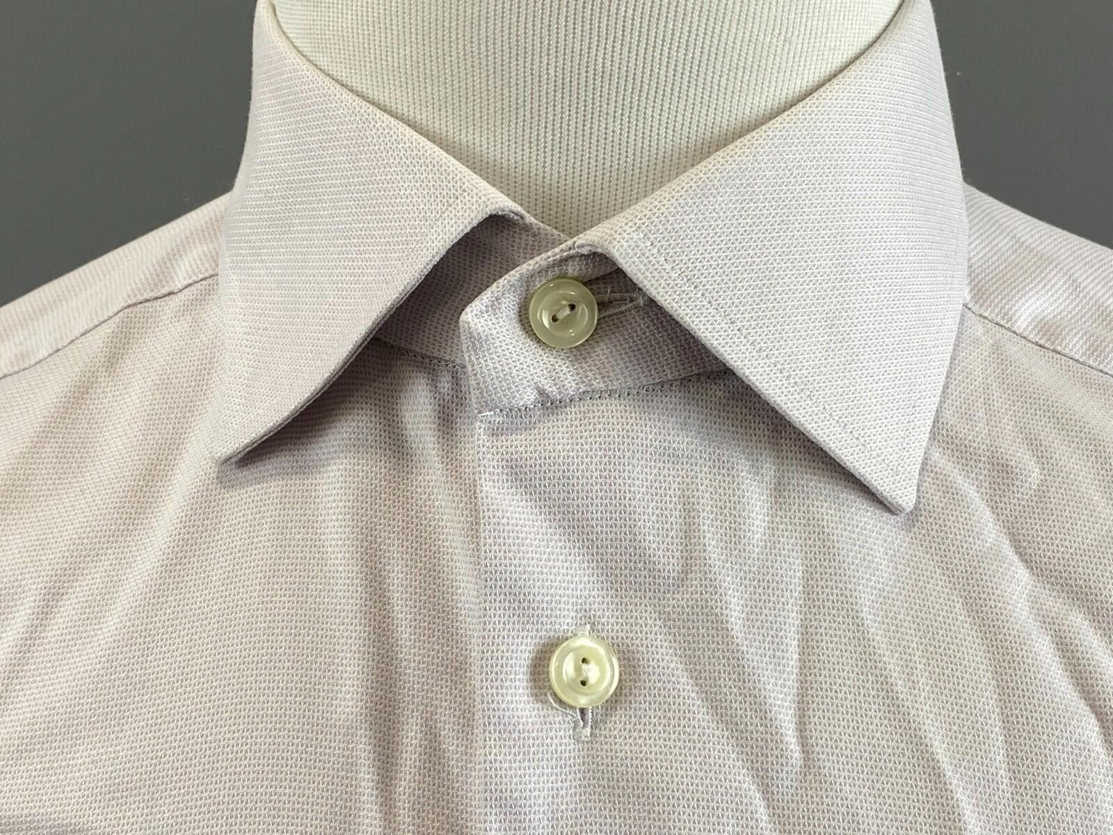 Eton Eton Slim Fit Pink Luxury Button Down Shirt Size 41 / 16 Size US M / EU 48-50 / 2 - 4 Thumbnail