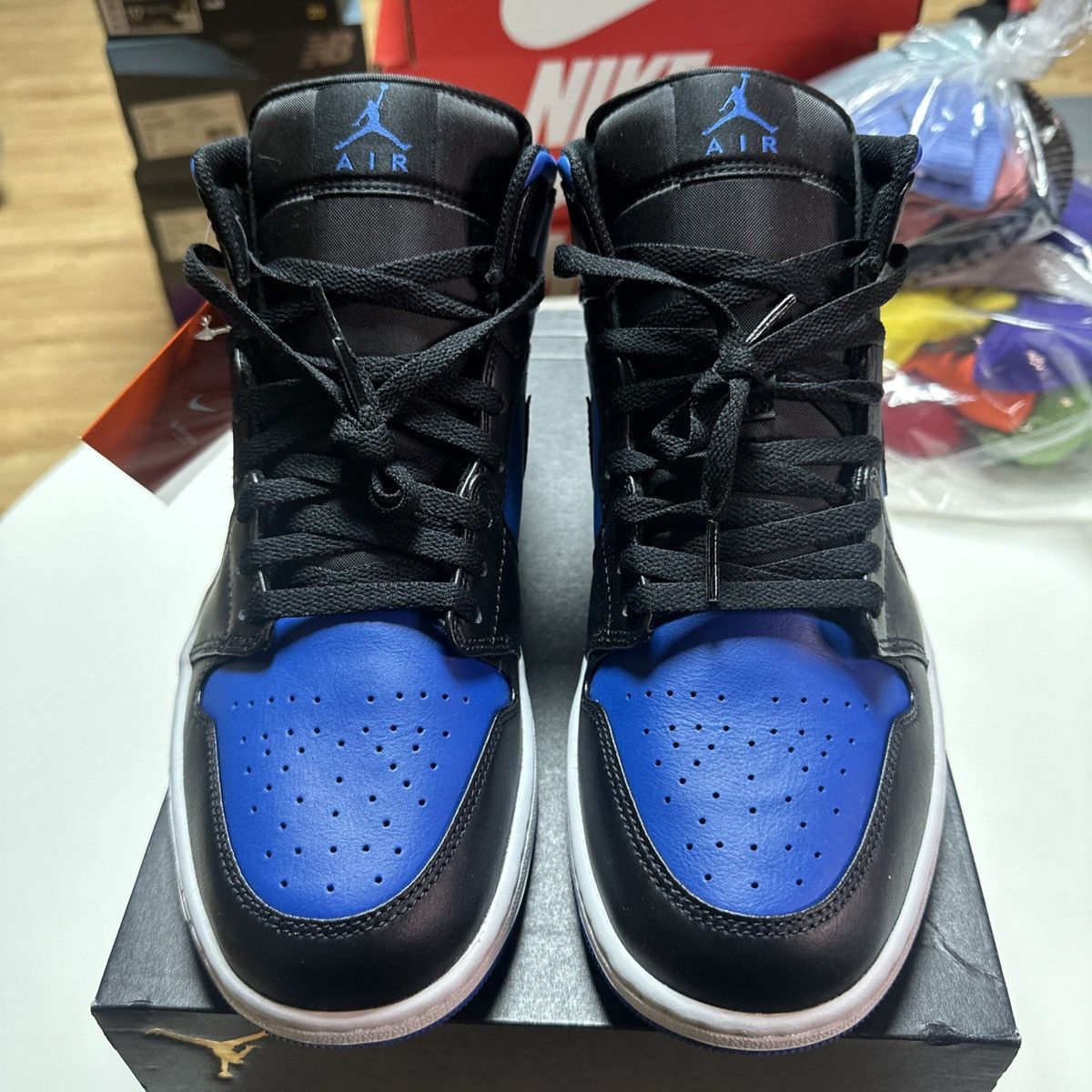 Nike New JORDAN 1 MID ROYAL BLUE-BLACK SZ 10.5 US MEN DQ8426-042 Size US 10.5 / EU 43-44 - 5 Thumbnail