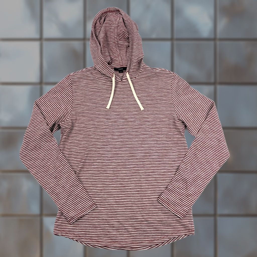 Vince Vince Hoodie Mens S Red Striped Slub Pullover Size US S / EU 44-46 / 1 - 1 Thumbnail