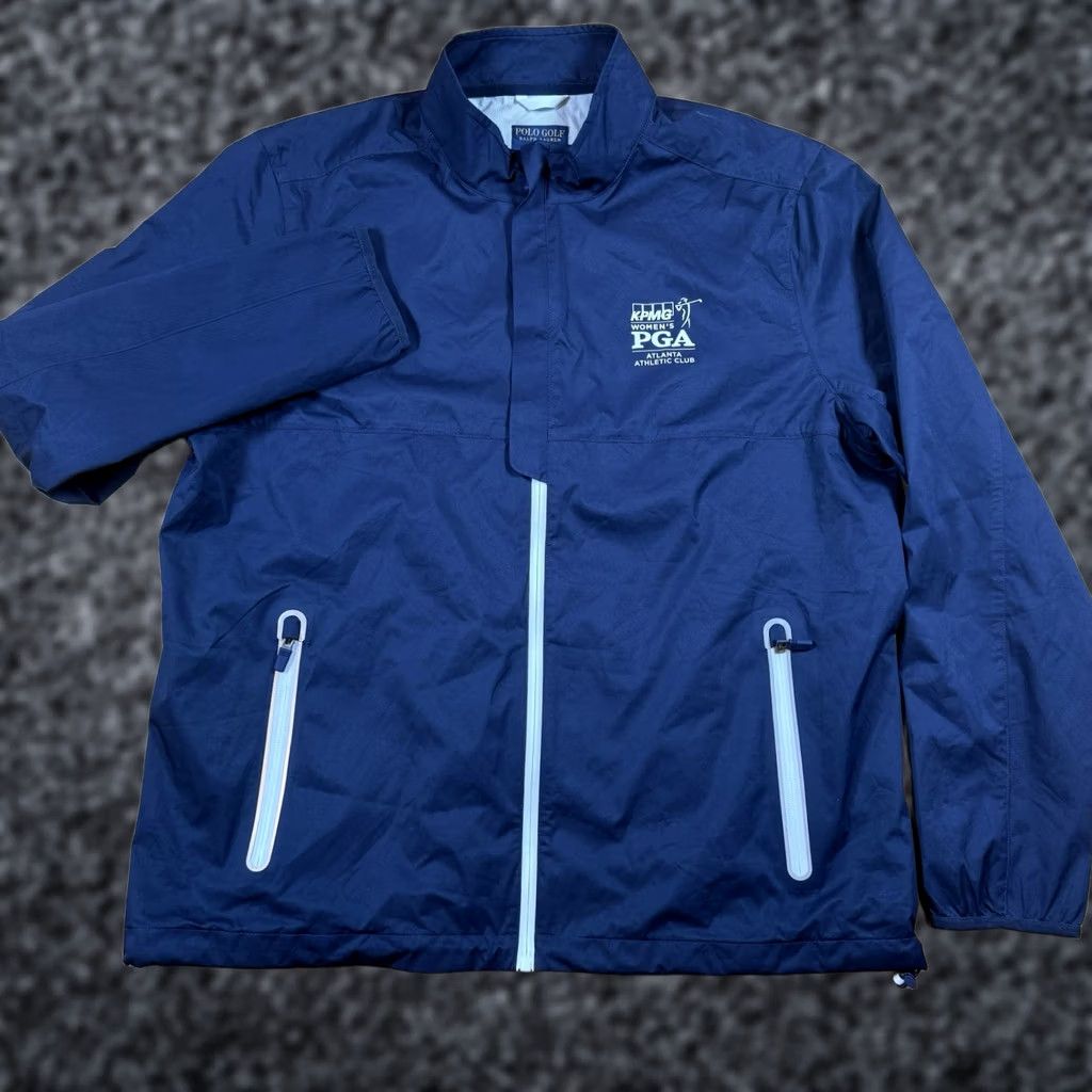 Ralph Lauren Polo Ralph Lauren Windbreaker Jacket Mens L Full Zip LPGA Water Repell Golf Nylon Blue Size US L / EU 52-54 / 3 - 1 Thumbnail