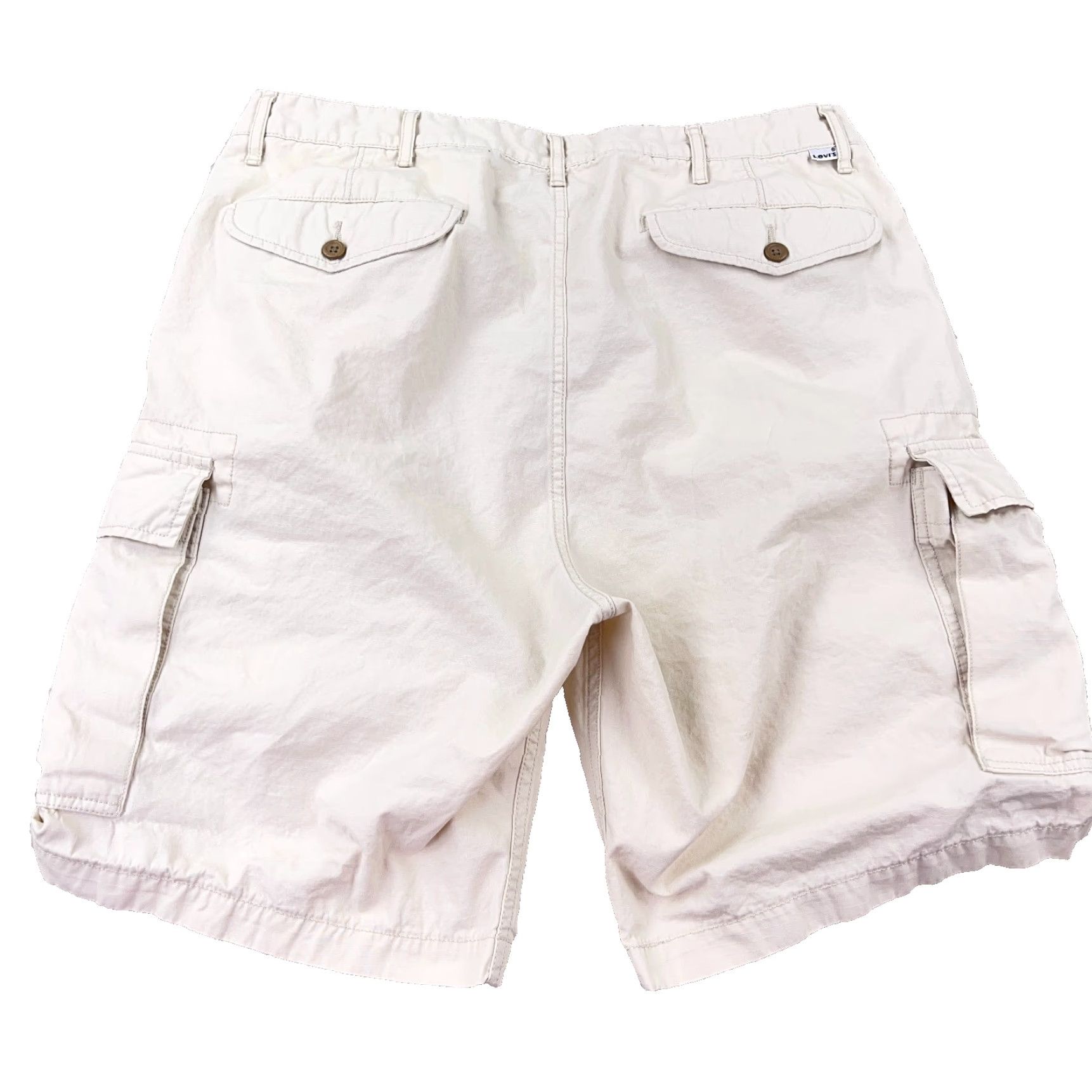 Levi's Levi's Cargo Shorts Men 38 Tan Beige Rip Stop Canvas Hiking Dad Adult Utility Cargo Pocket 9in Inseam Regular Size US 38 / EU 54 - 2 Thumbnail