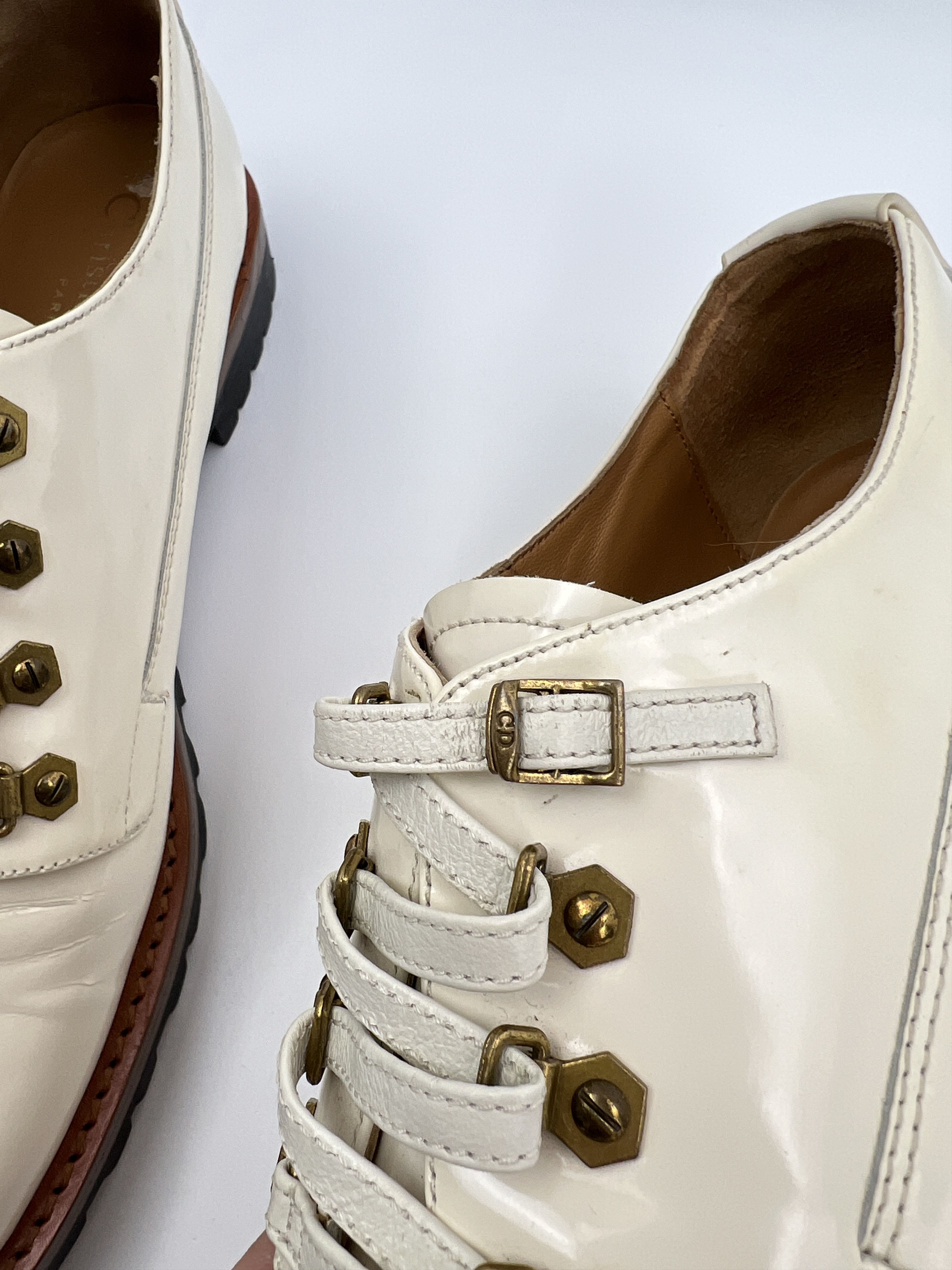 Dior Vintage Christian Dior Heavy Chunky Brogues Patent Leather Size US 9 / IT 39 - 15 Thumbnail