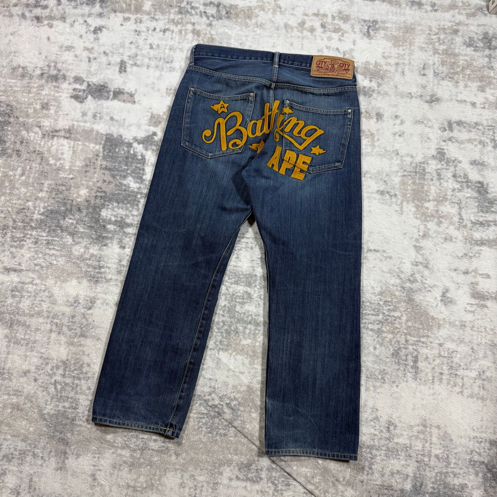 Bape × Nigo Authentic Bape 2000’s Shooting Star Jeans 32 Size US 32 / EU 48 - 1 Thumbnail