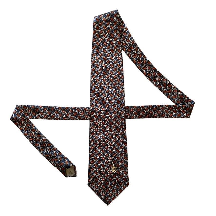 Dior × Vintage Vintage Christian Dior CD Logo Printed Jacquard Wide Tie Size ONE SIZE - 2 Thumbnail