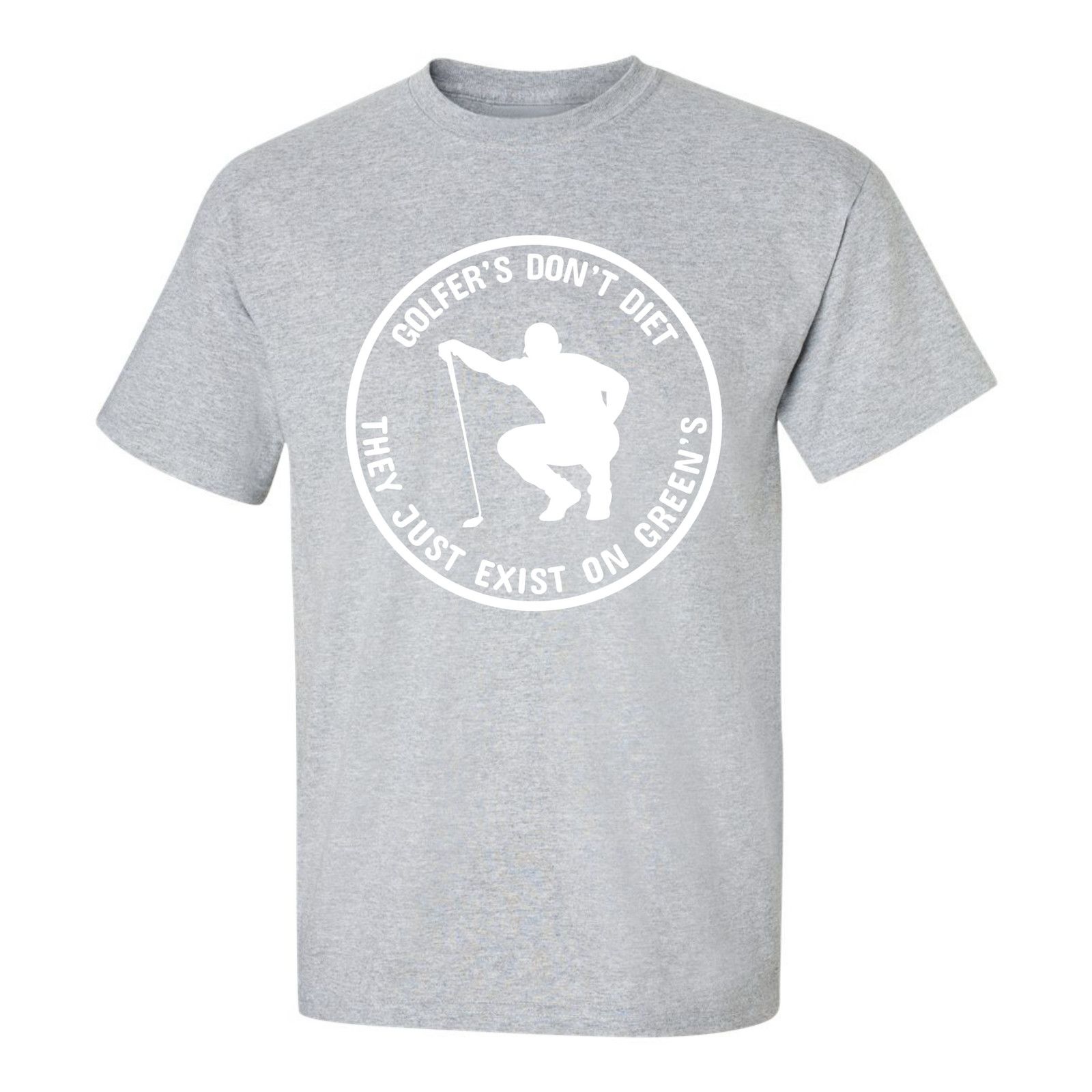 Gildan Golfers Don't Diet Greens Funny Man Golfer Kneeling T-Shirt Size US L / EU 52-54 / 3 - 14 Thumbnail