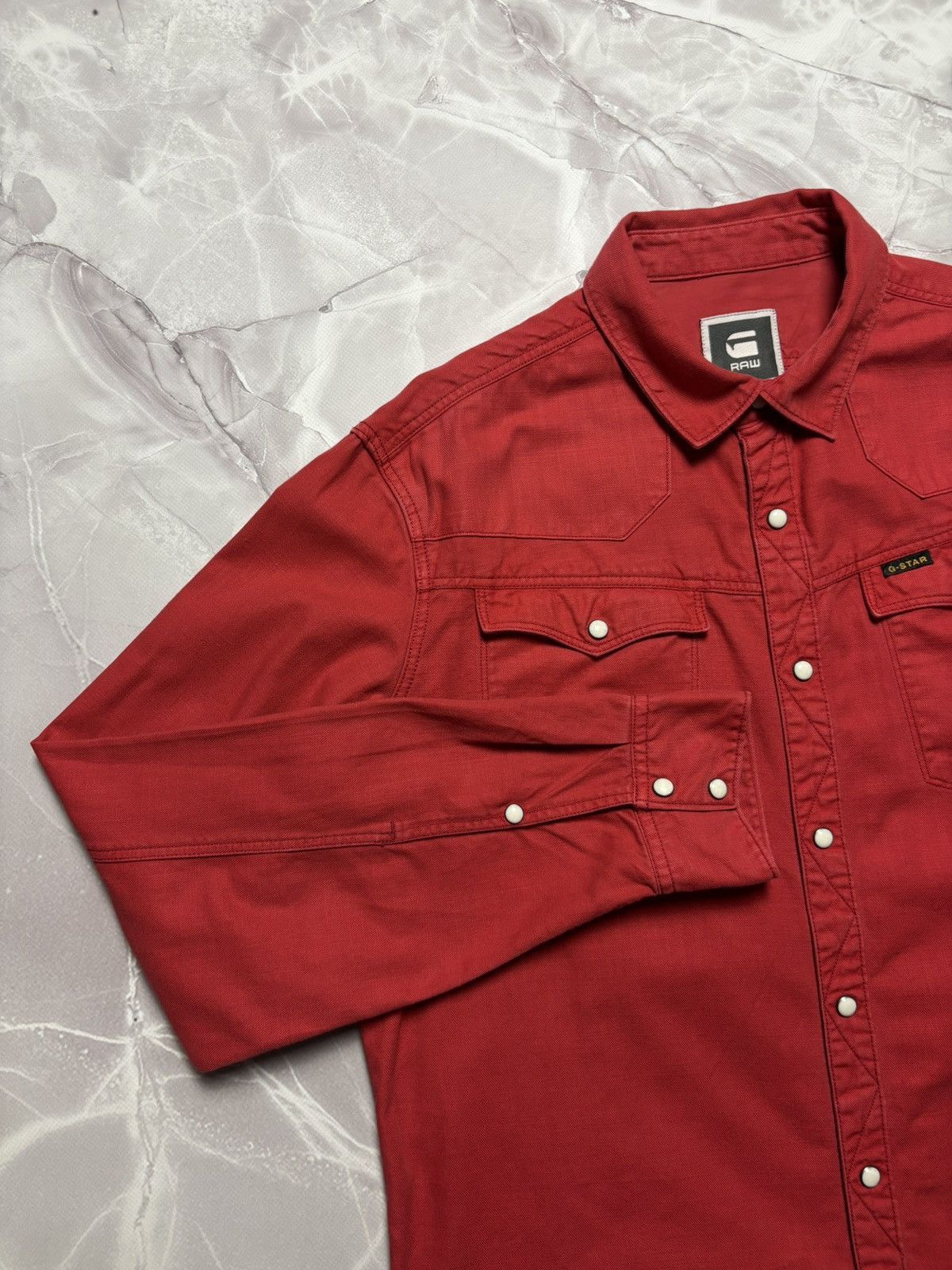 G-Star G-Star Raw Denim Tailor Shirt Pearl Snap Western Mens XL Size US XL / EU 56 / 4 - 3 Thumbnail