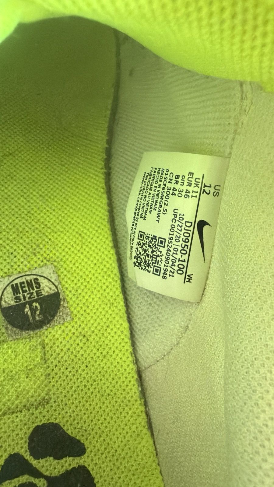 Nike × Off-White Off White Nike Dunk Low Lot #12 of #50 👟☑️🚧🖤🤍 Size US 12 / EU 45 - 19 Thumbnail