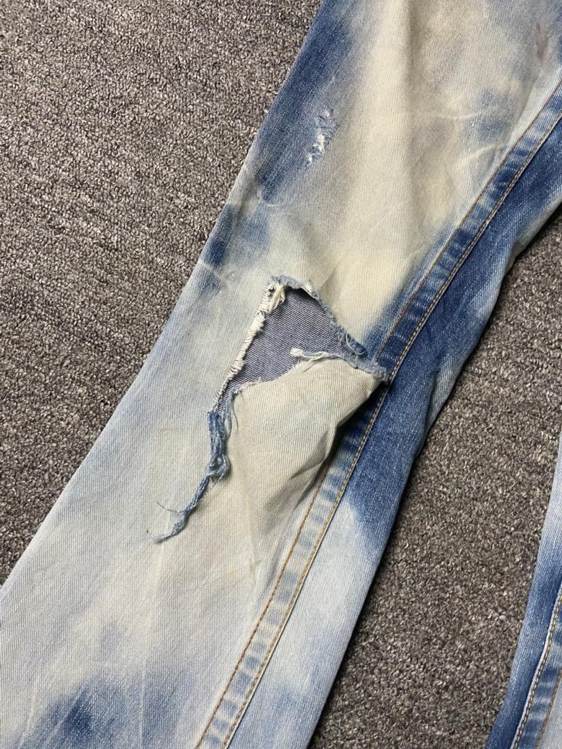 Japanese Brand Vintage Red Pepper Low Rise Distressed Flare Jeans (175) Size 29" - 12 Thumbnail