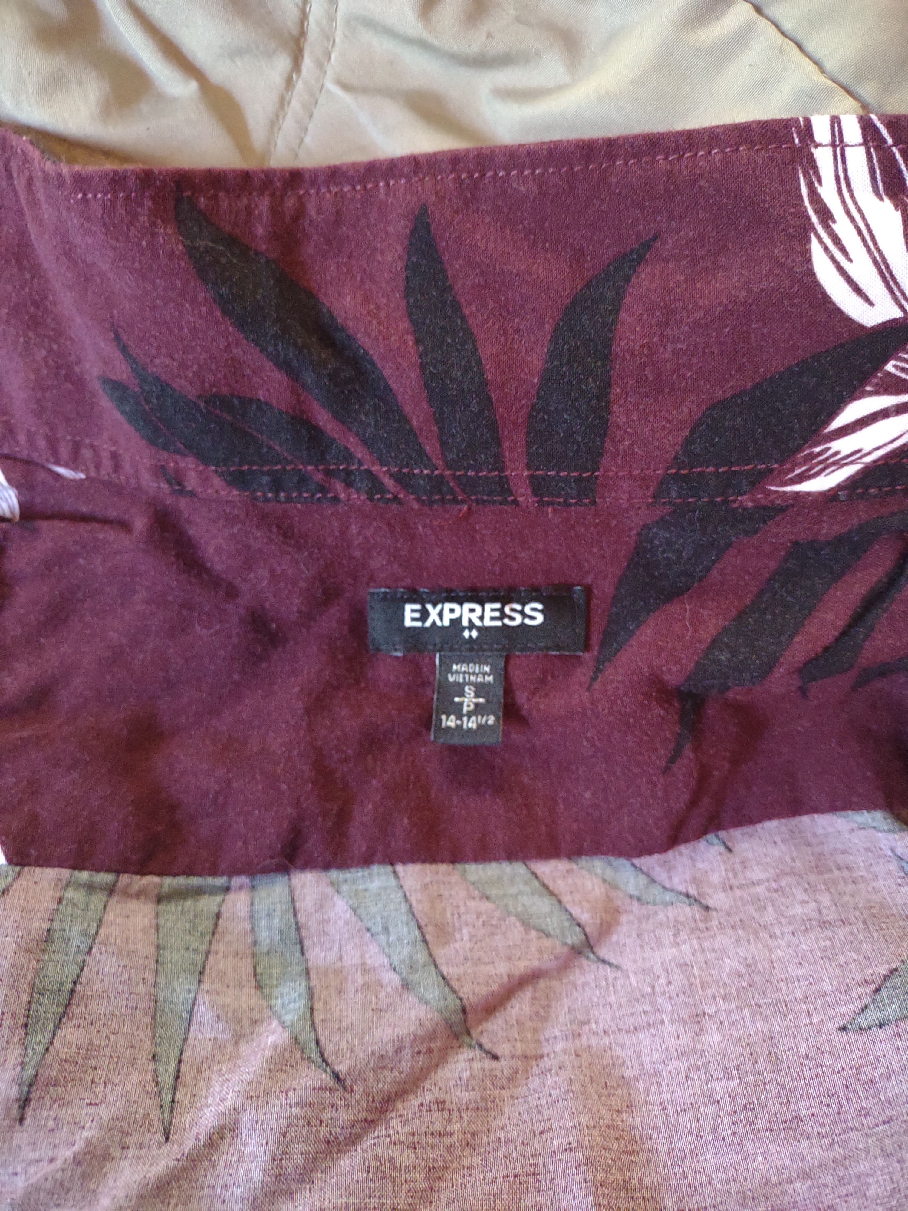 Express Express Mens Shirt Button Front Size US S / EU 44-46 / 1 - 9 Thumbnail