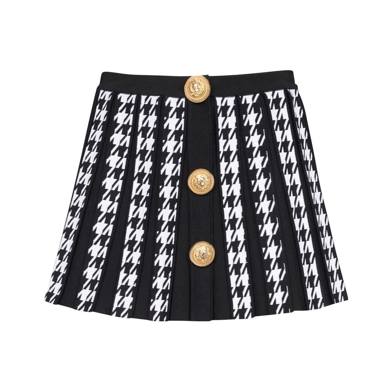 Balmain Balmain Houndstooth Button Mini Skirt Size 40 Size 28" / US 6 / IT 42 - 1 Thumbnail