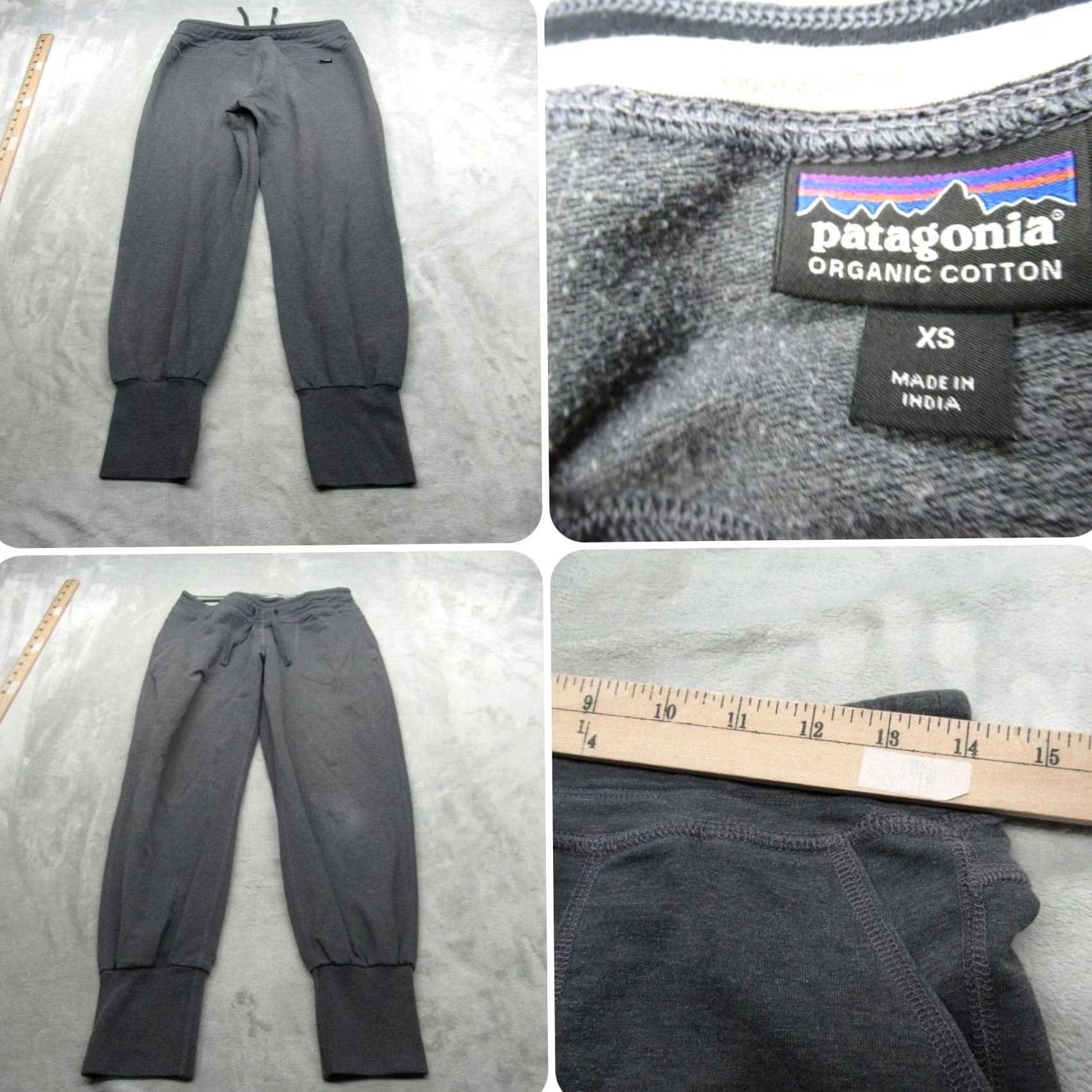 Patagonia Patagonia Jogger Pants Womens XS Gray Organic Cotton Drawstring Tapered Inseam 26 in, Pockets, Elastic Waist, Athleisure, Casual, Travel, 100% Cotton Size 26" / US 2 / IT 38 - 2 Thumbnail