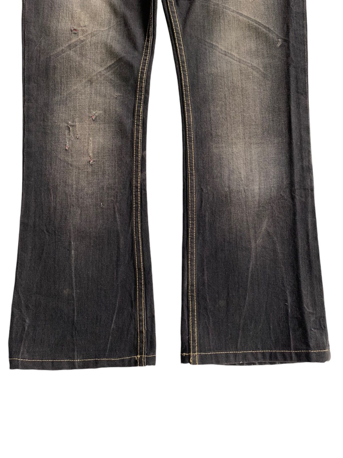 semanticdesign FLARE💥 SEMANTIC DESIGN PUNK STYLE MUDMAX DISTRESSED DENIM🎌☠️ Size US 31 - 7 Thumbnail