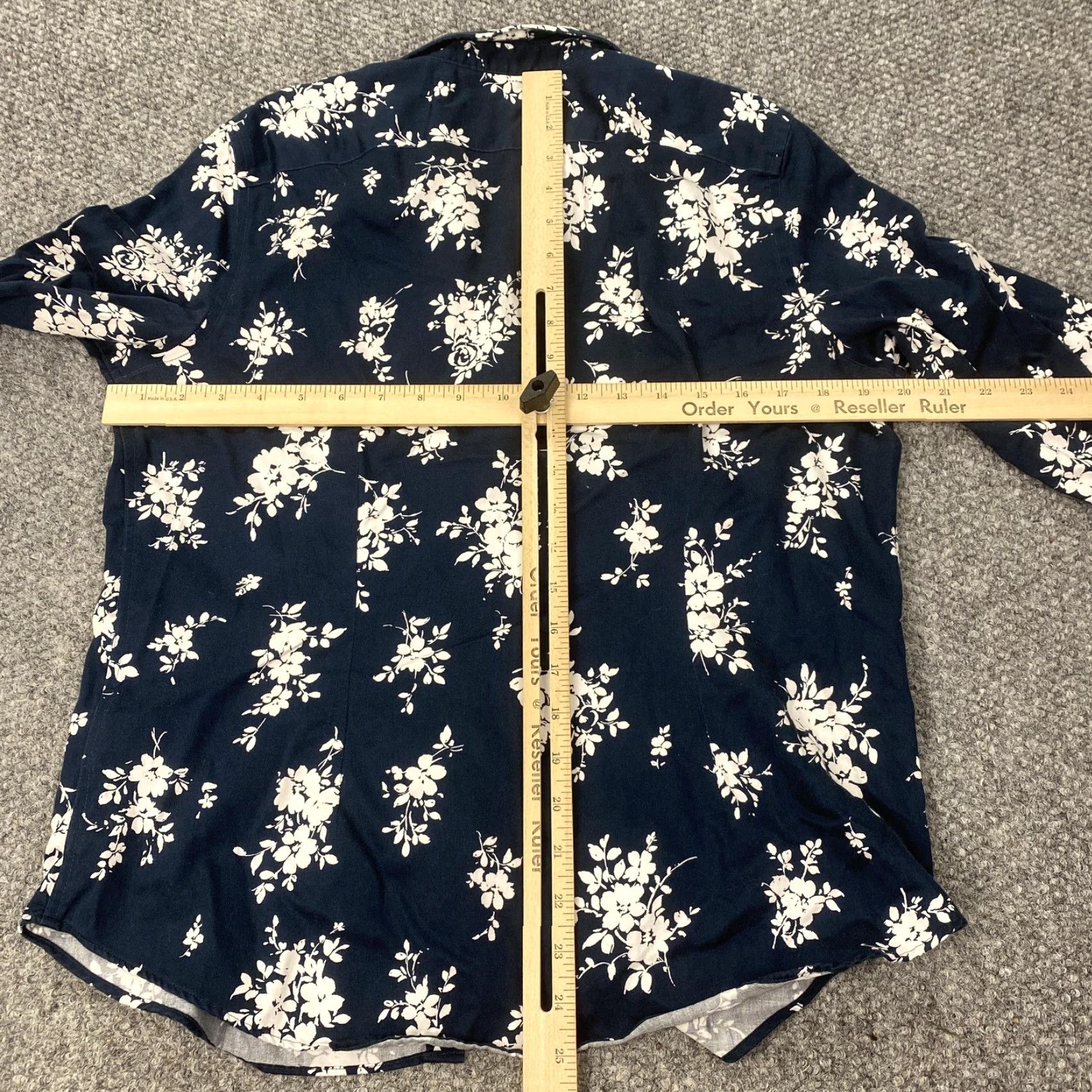 Ralph Lauren VINTAGELauren Ralph Lauren Shirt Womens Large Navy White Floral Non-Iron Long Sleeve? Size L / US 10 / IT 46 - 6 Thumbnail