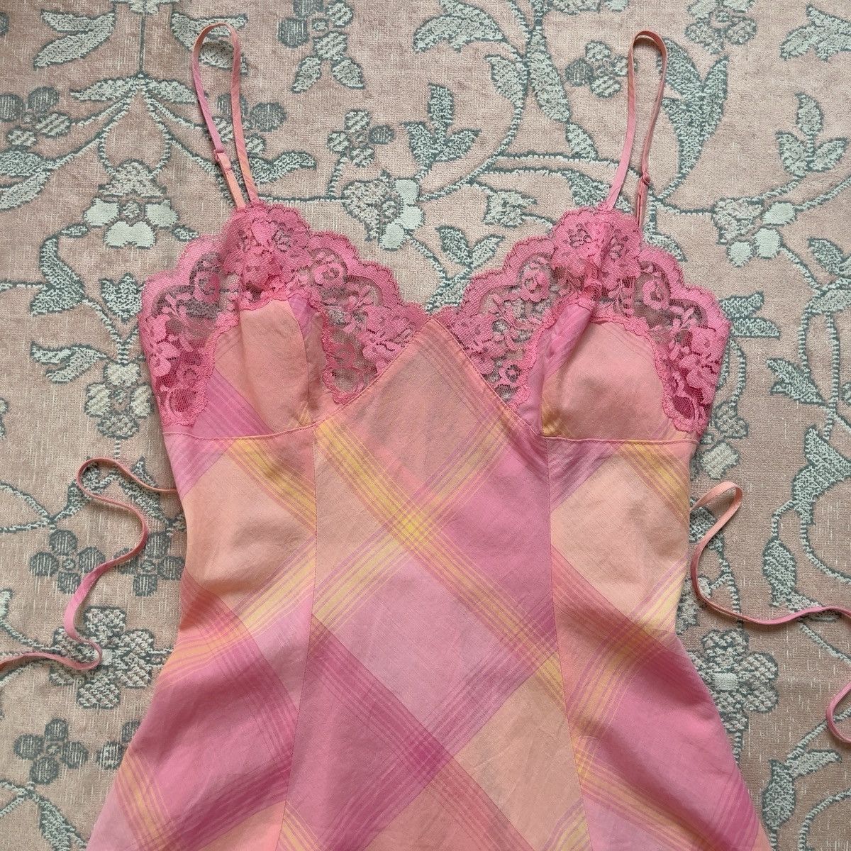 Victoria's Secret Victoria’s Secret Pink Plaid Cotton Slip Dress (XS) Size XS / US 0-2 / IT 36-38 - 10 Thumbnail