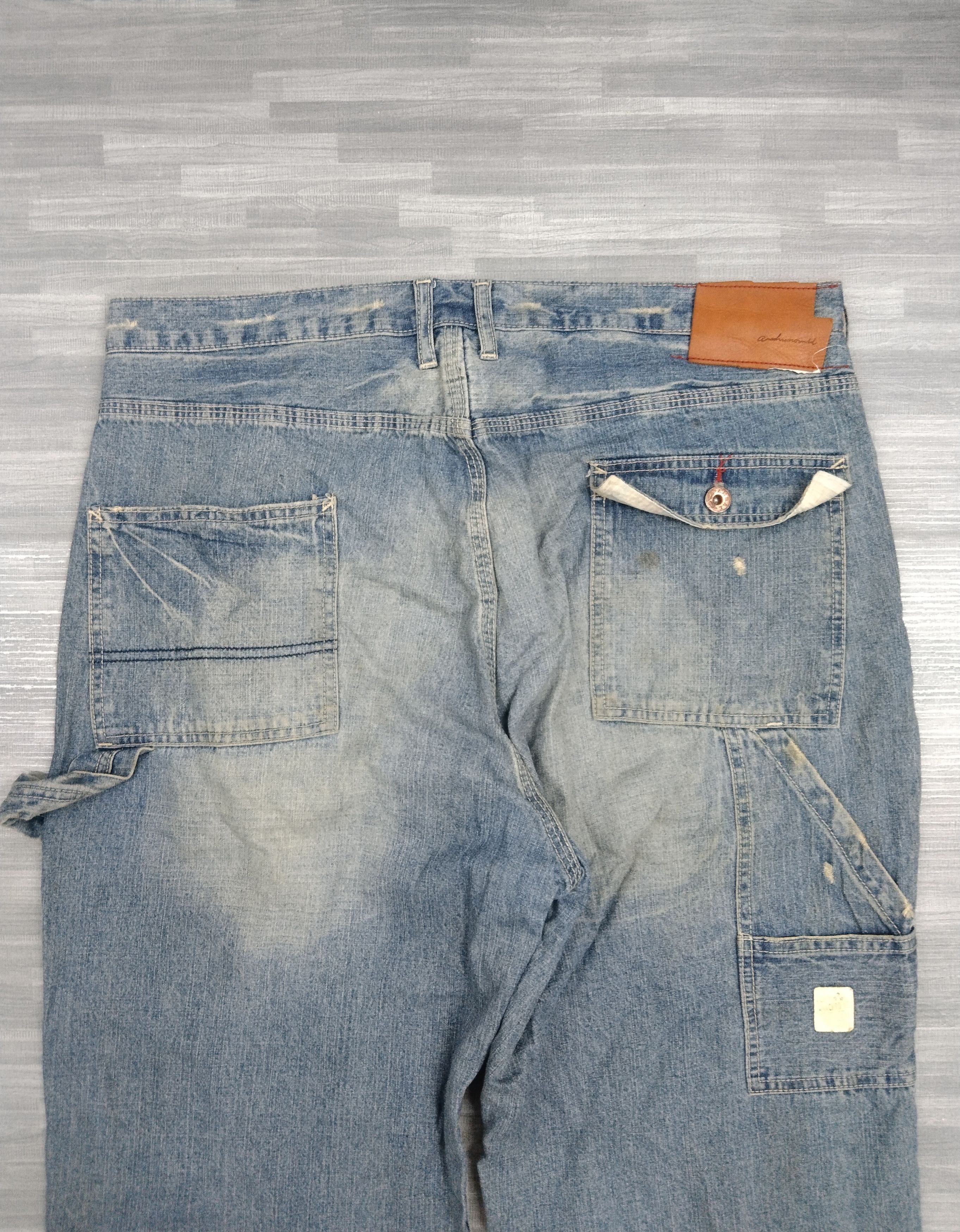 Japanese Brand SiCK DOUBLE KNEE A.N.B.A.L DENIM PANTS Size US 36 / EU 52 - 5 Thumbnail