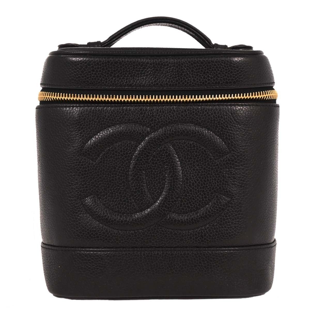 Chanel Chanel Caviar Vintage Timeless Cosmetic Case Black Size ONE SIZE - 1 Thumbnail