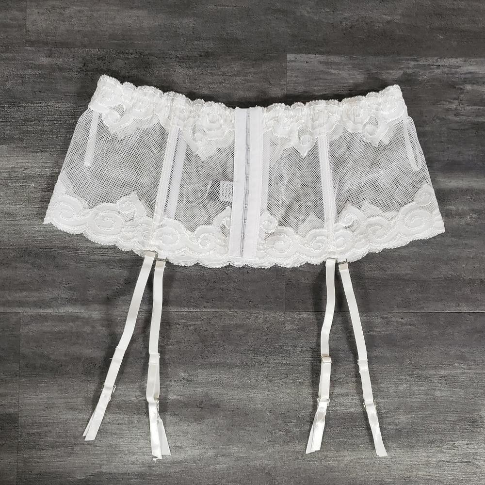 Designer White Laced Elegant Moments Lingerie Garter Mini Size ONE SIZE - 2 Thumbnail