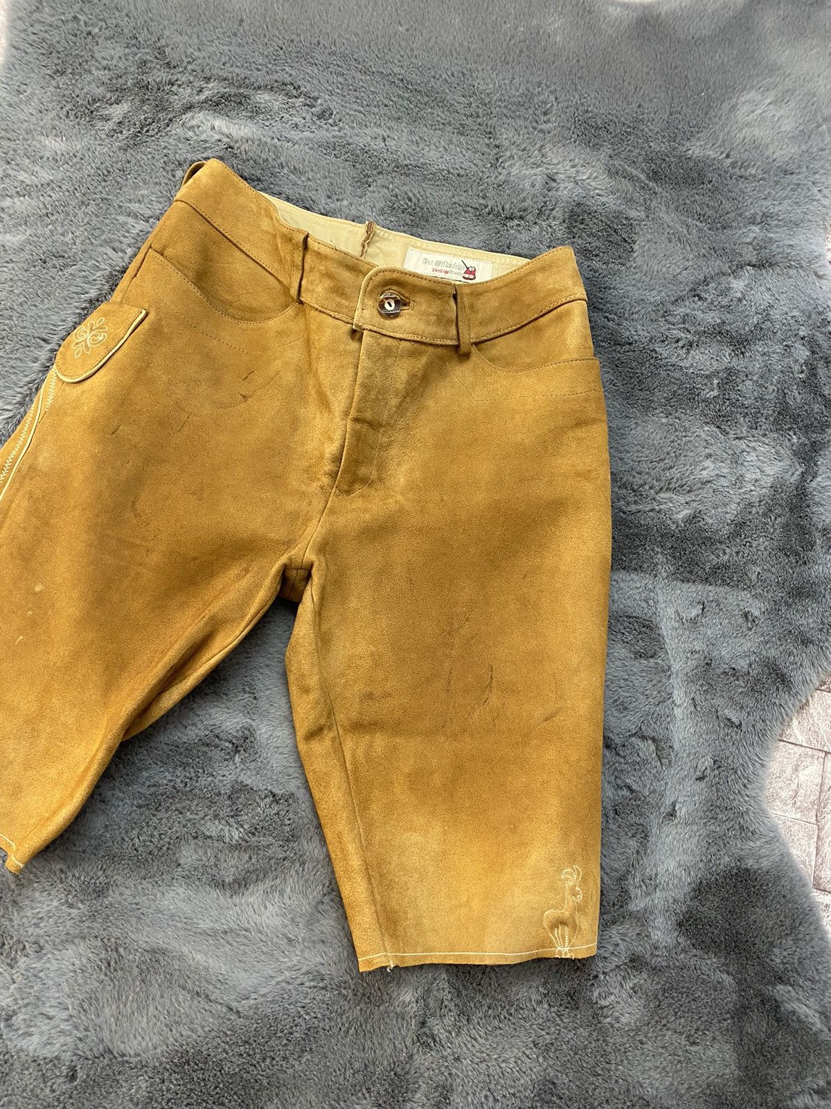 Cowboy Equipment × Japanese Brand × Leather VINTAGE TRADITIONAL LEATHER SHORTS Size US 36 / EU 52 - 4 Thumbnail