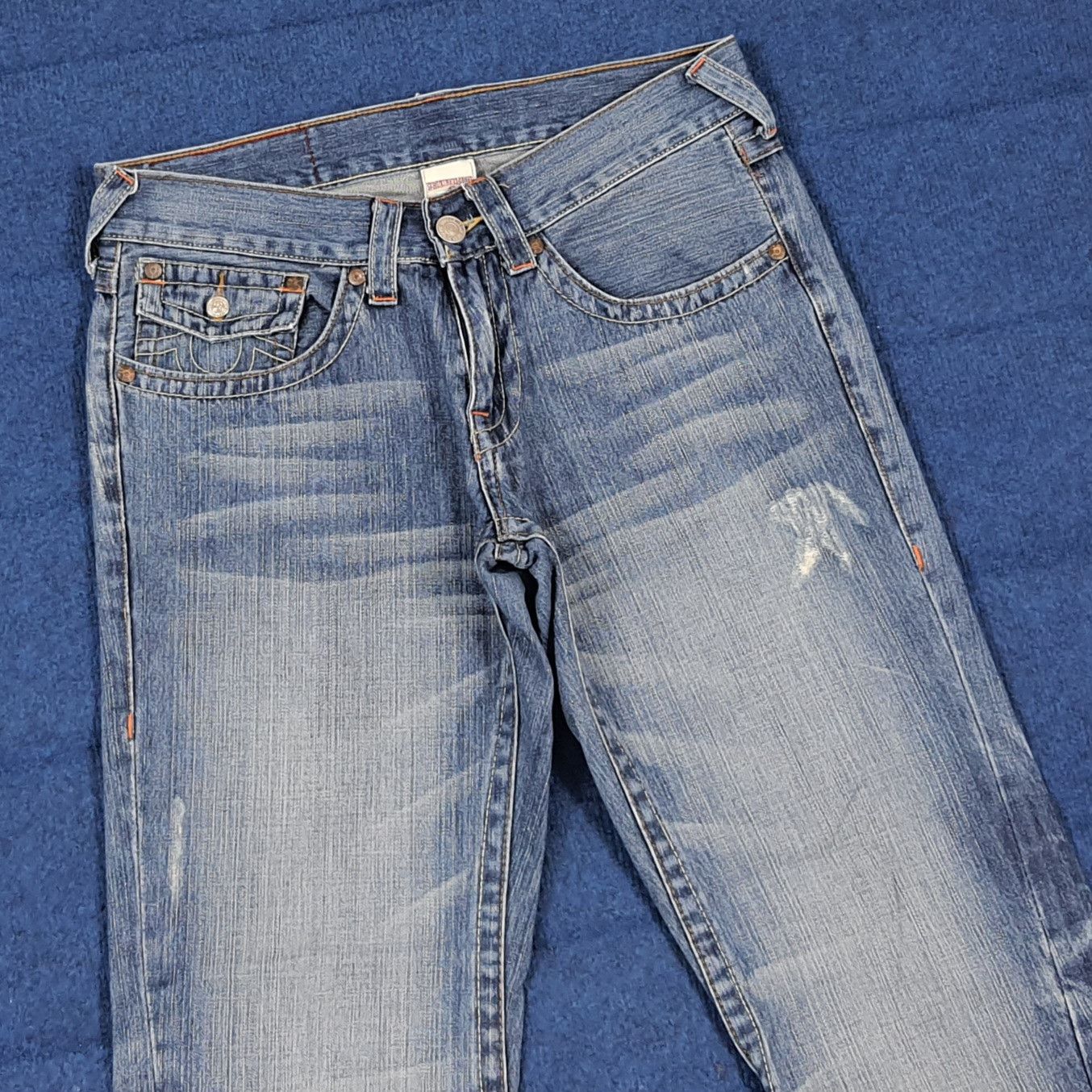 True Religion Rare True Religion Joey World Tour Embroidery Jeans C297N15 Size US 33 - 6 Thumbnail