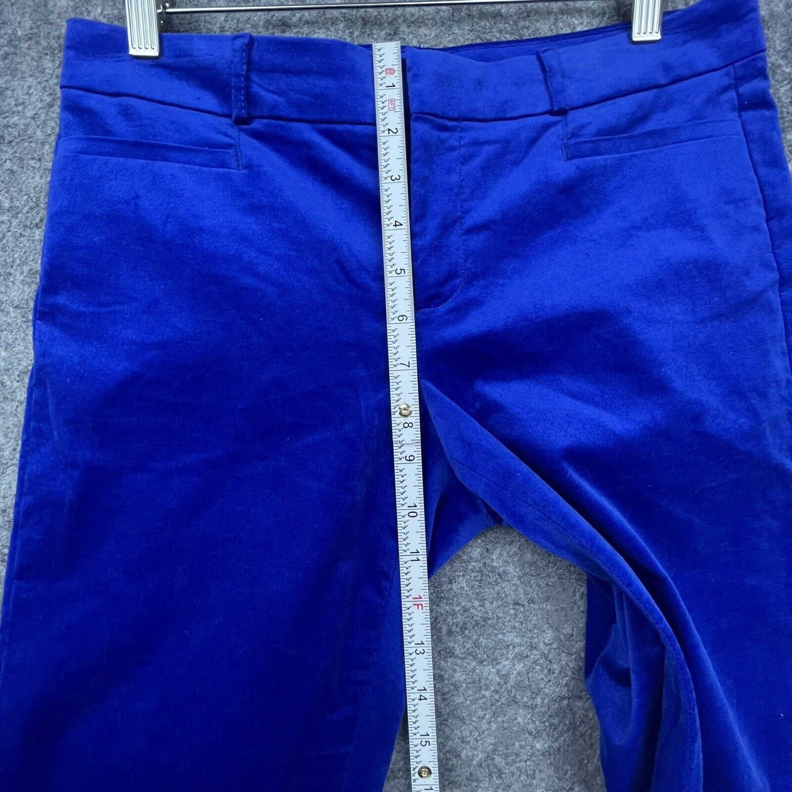 Banana Republic Banana Republic Pants Women 2L Blue Sloan Velvet Skinny Glam Size 26" / US 2 / IT 38 - 6 Thumbnail