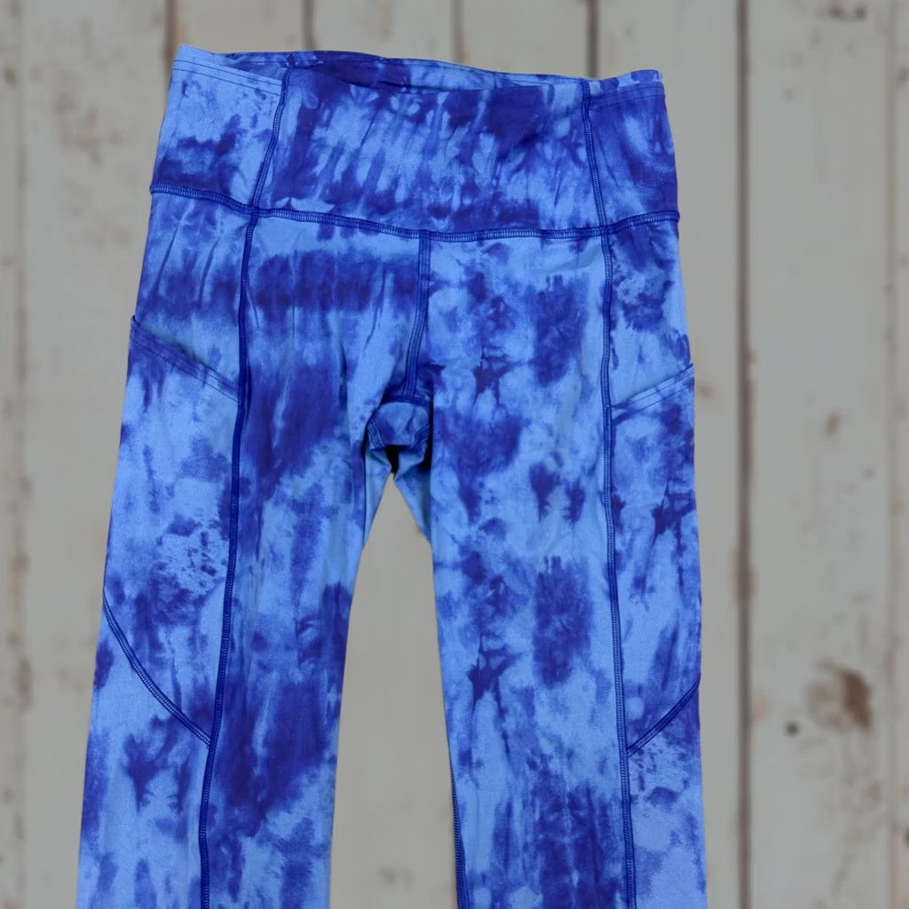 Lululemon Lululemon Pants Women 6 Game Day Blue Fast And Free Tight II High Rise Yoga Geometric Pockets Leggings Ankle Activewear 6 Womens Blue Weightless? Size 28" / US 6 / IT 42 - 1 Thumbnail