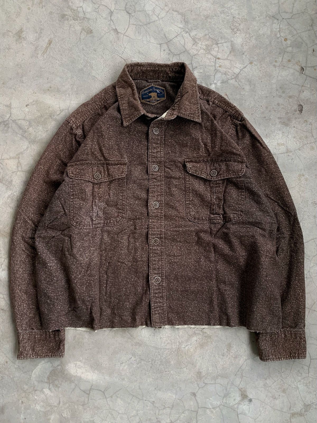 Vintage Cropped button up shirt double pocket F&F boxy Size US M / EU 48-50 / 2 - 1 Thumbnail