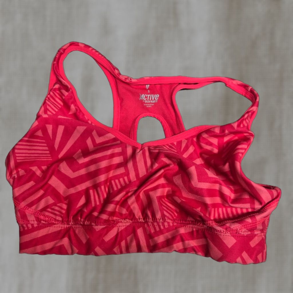 Old Navy Old Navy Sports Bra Go-Dry Active Racerback, Size S, Red, Women, Polyester Spandex, Bra, Activewear, Small Size ONE SIZE - 1 Thumbnail