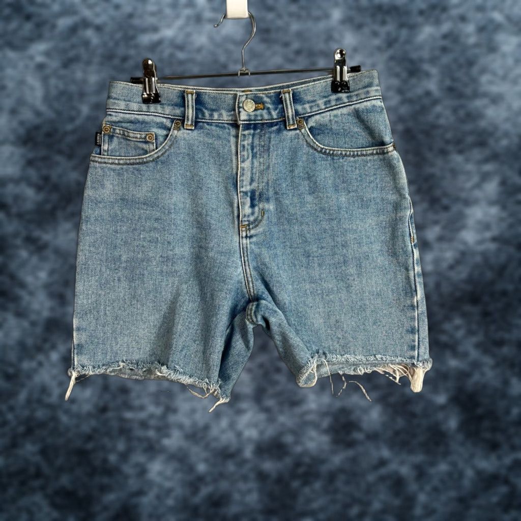 Ralph Lauren VINTAGE Lauren Ralph Lauren Womens 4P Light Wash Denim Shorts Cut-Off High-Waist Petite Blue Spring Summer Women's Size 27" / US 4 / IT 40 - 1 Thumbnail