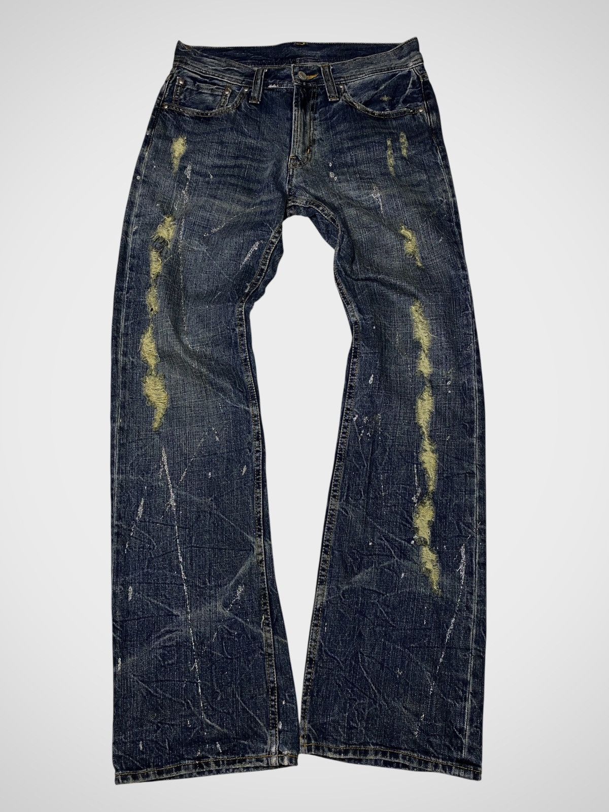 If Six Was Nine Japanese Seawash Glittery Clawmark Jeans Size US 29 - 1 Thumbnail