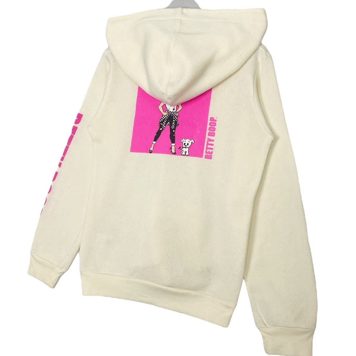 Other Vintage Betty Boop Printed Hoodie Full Zip White/Pink Size M Size M / US 6-8 / IT 42-44 - 6 Thumbnail