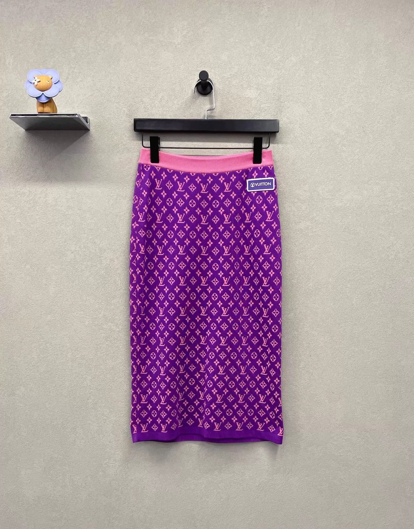 Louis Vuitton LV Women's Purple Jacquard Straight Skirt S Size 26" / US 2 / IT 38 - 1 Thumbnail