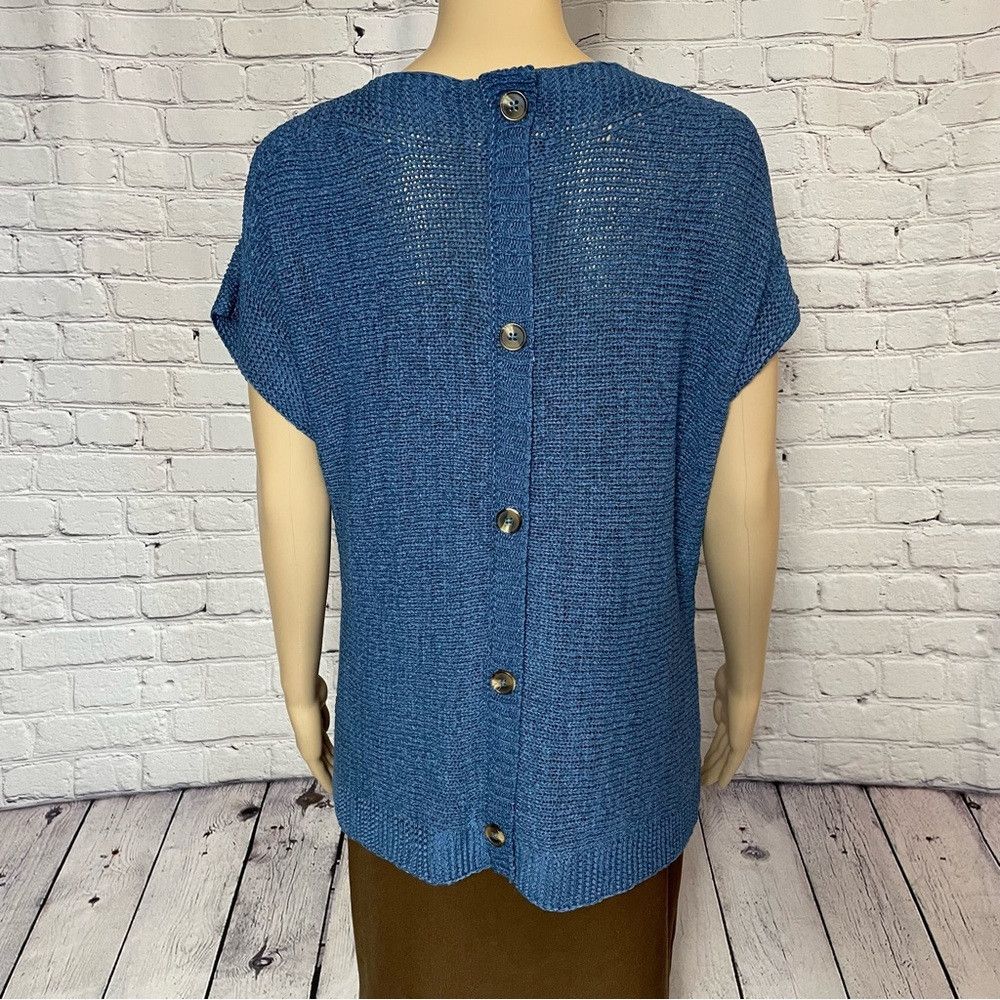 Other NWT New Cable & Gauge Knit Short Sleeve Denim Top Size M Size M / US 6-8 / IT 42-44 - 4 Thumbnail