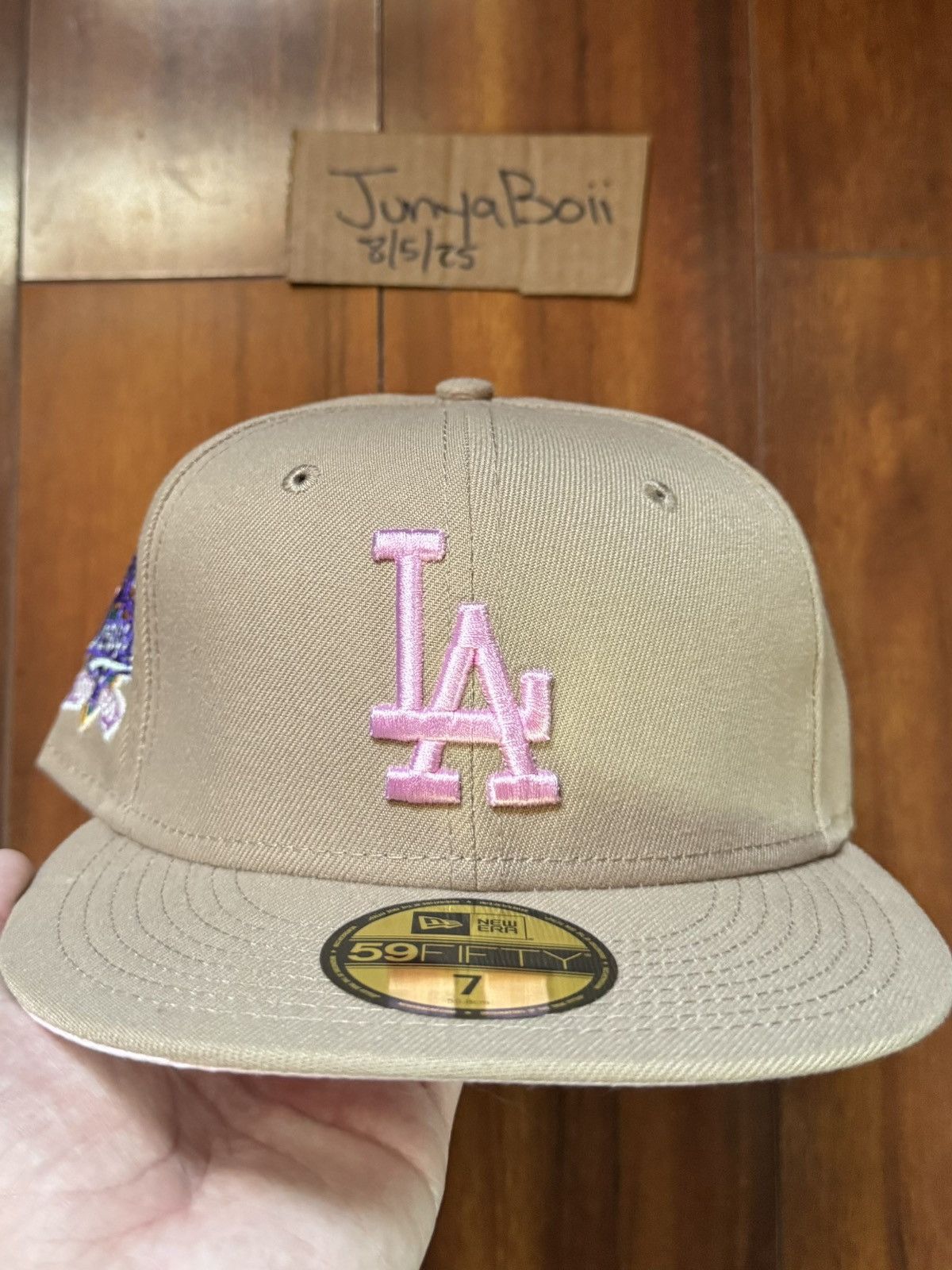 Hat Club Size 7 LA Dodgers 100th Anniversary Patch Sandstorm Fitted Size ONE SIZE - 2 Thumbnail