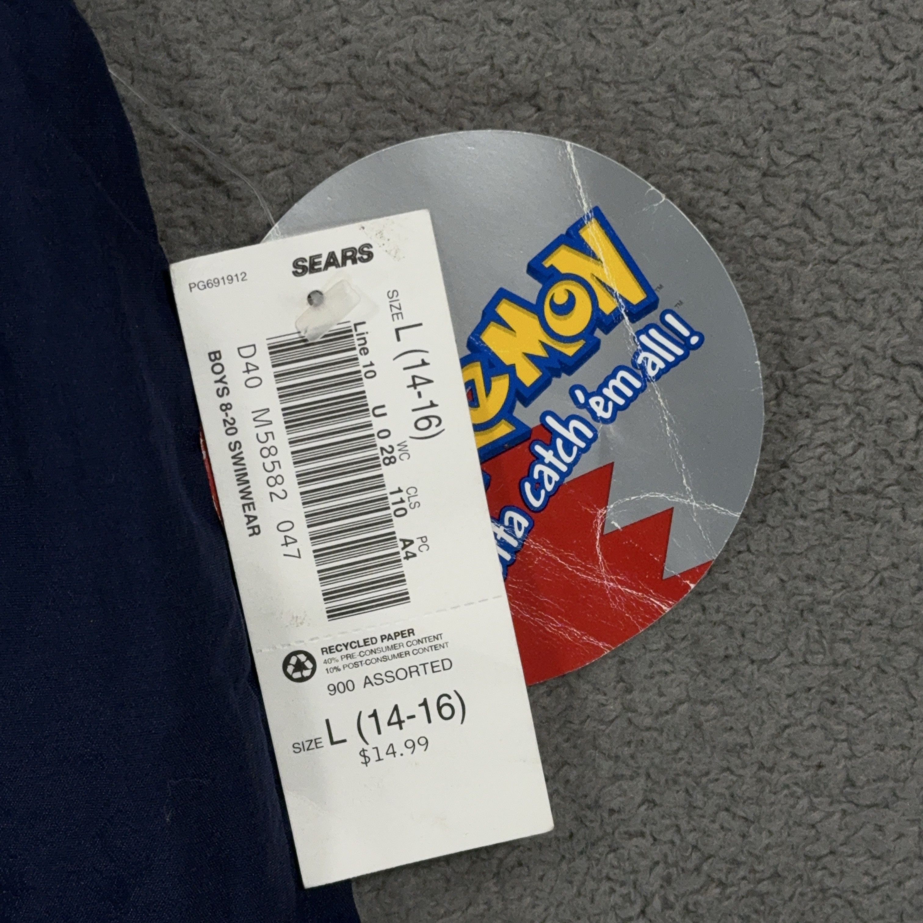 Pokemon VTG Pokémon Blastoise "Water Type" Swim Trunks NWT Size US 28 / EU 44 - 5 Thumbnail