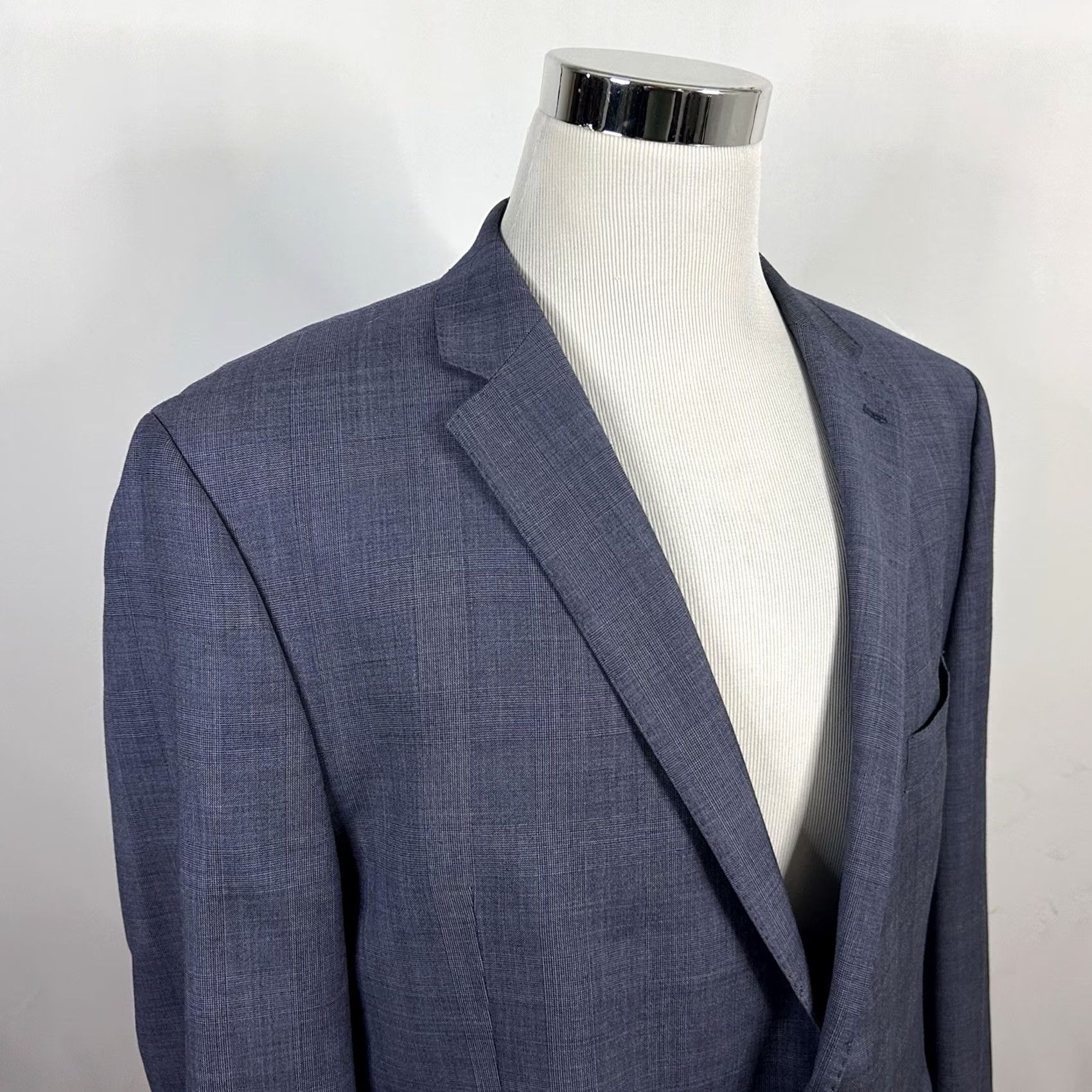 Ralph Lauren Ralph Lauren LRL 48R Slim Fit Sport Coat 100% Wool Blue Glen Plaid Two Button Jacket Men Size US XS / EU 42 / 0 - 2 Thumbnail
