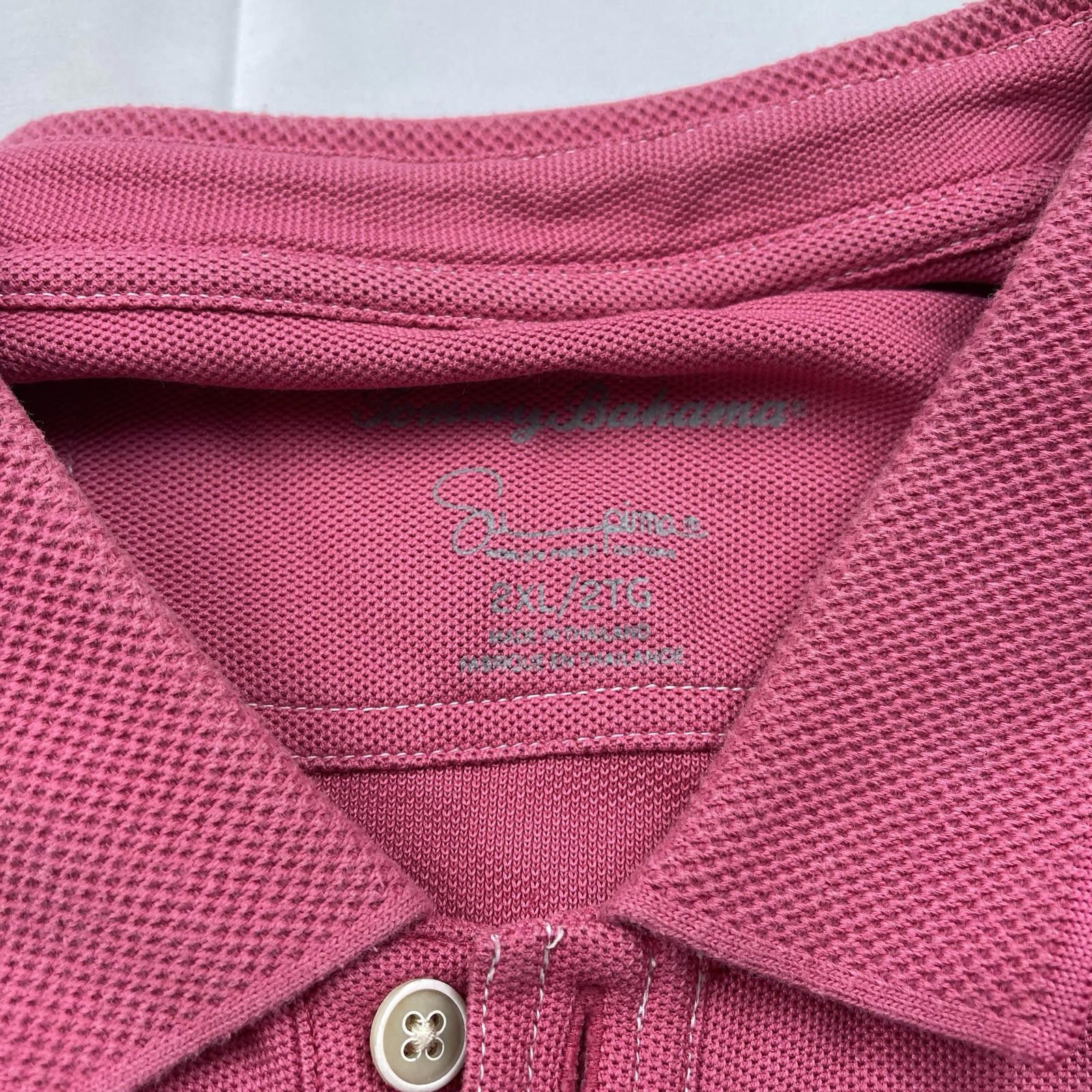 Tommy Bahama Tommy Bahama Polo Supima Cotton 2XL Men’s Red Size US XXL / EU 58 / 5 - 3 Thumbnail
