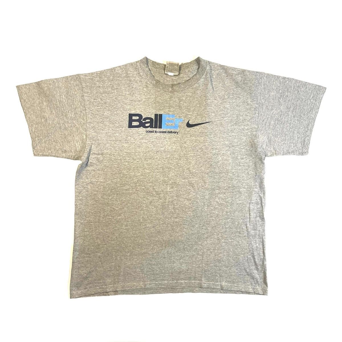 Nike Grey Nike Baller tee t-shirt y2k Size US L / EU 52-54 / 3 - 1 Thumbnail