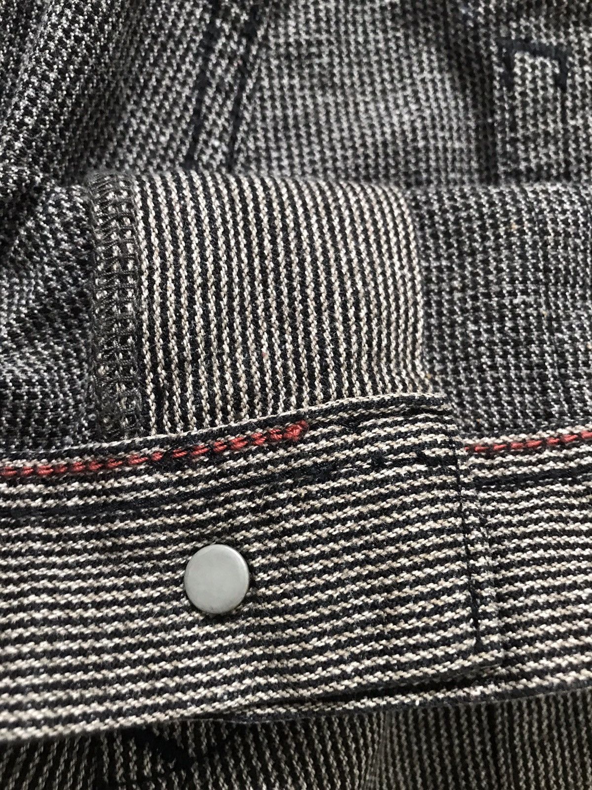 Japanese Brand BLUE WAY Garment Workers Houndstooth Rectangular Patch Pants Size US 34 / EU 50 - 8 Thumbnail