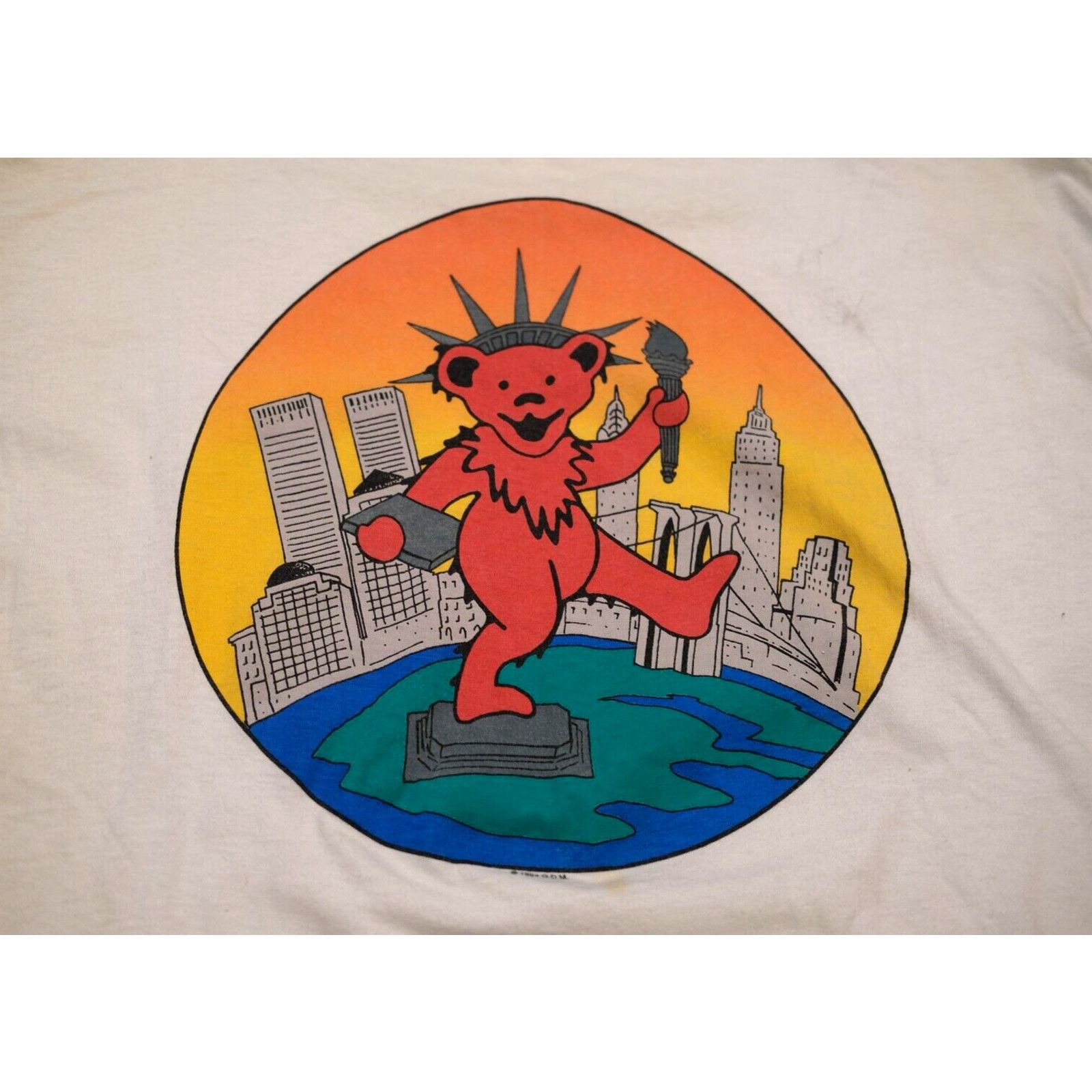 Grateful Dead Vintage 90s Hanes Grateful Dead Statue Liberty Shirt XL Mens Size US XL / EU 56 / 4 - 1 Thumbnail