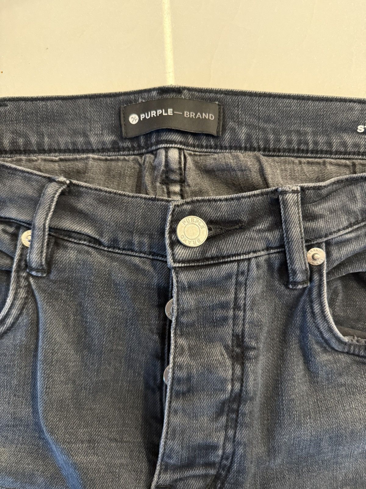 Purple Brand Purple Brand Dark Grey Skinny Jeans Size US 32 / EU 48 - 5 Thumbnail