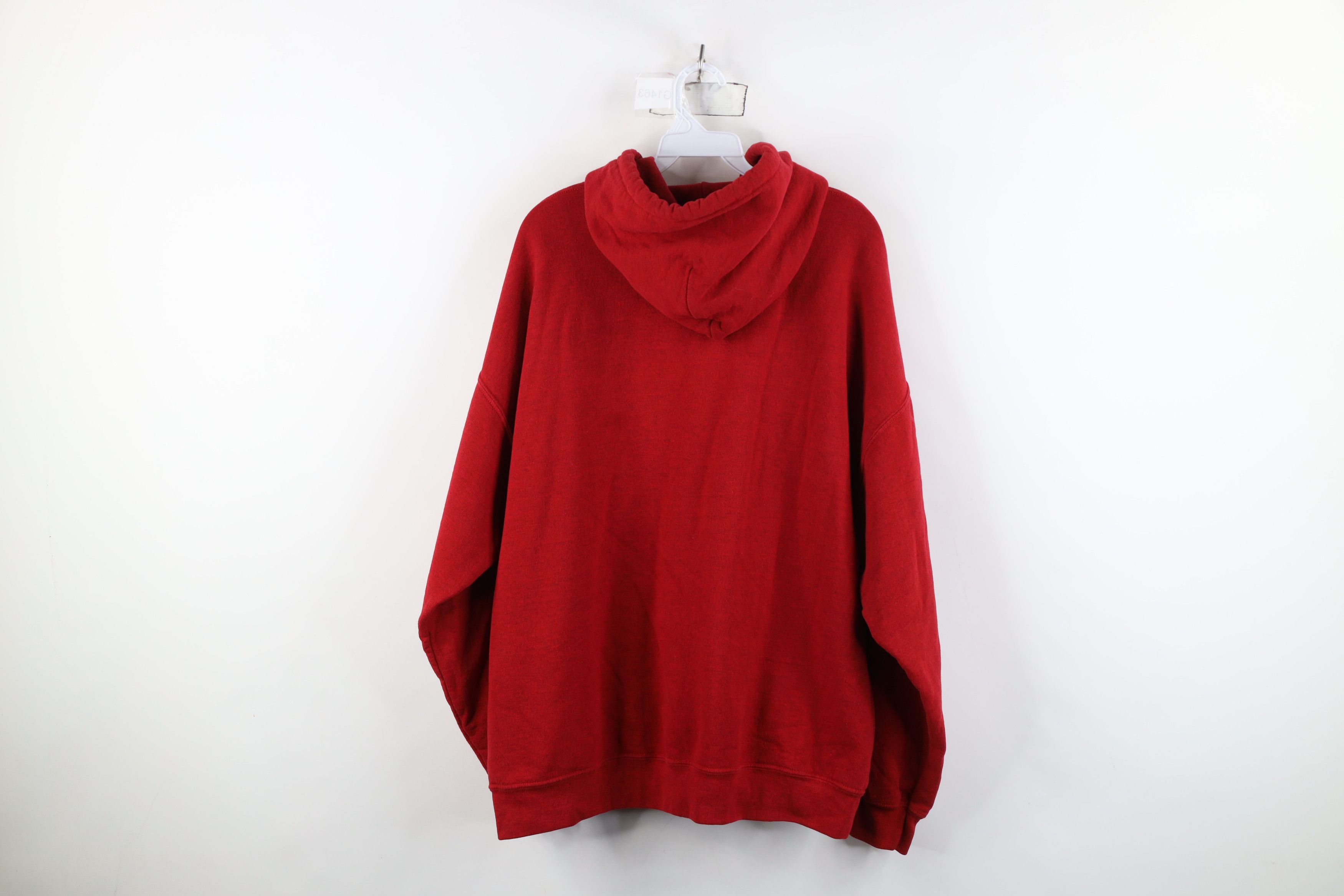 Vintage Vintage 90s Y2K Streetwear Hoodie Sweatshirt Heather Red Size US XXL / EU 58 / 5 - 11 Thumbnail