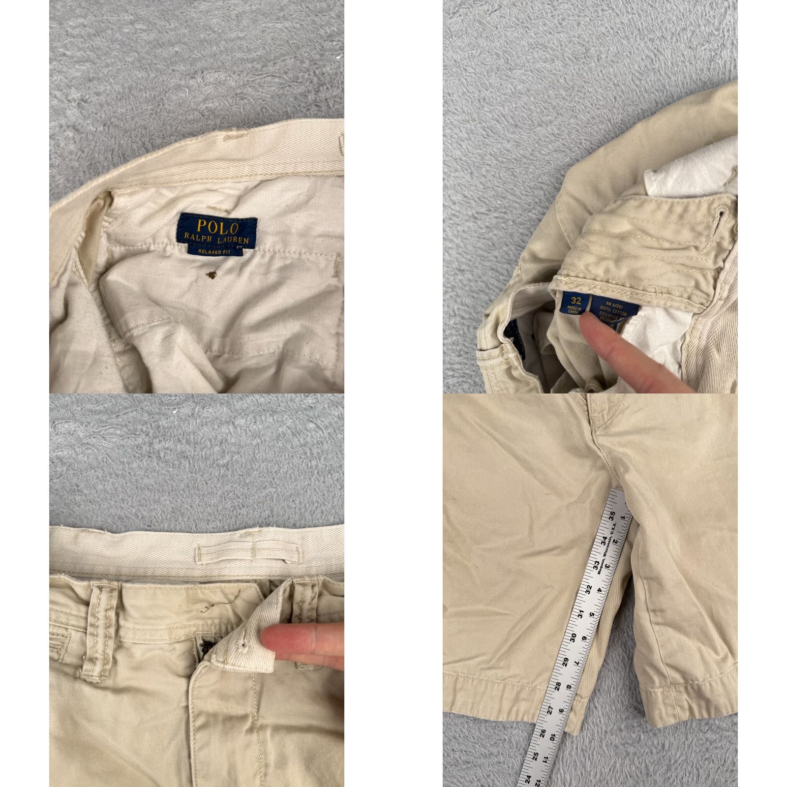 Polo Ralph Lauren Polo Ralph Lauren Shorts Men 32 Beige Chino 100% Cotton Twill Classic 32x10 READ Size US XS / EU 42 / 0 - 8 Thumbnail
