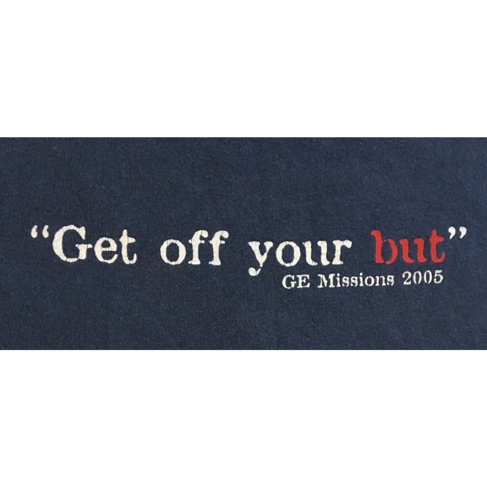 Vintage Vtg Get Off Your Butt Faded Distress Shirt XL Funny Saying Crude Grunge 90s Y2K Size US XL / EU 56 / 4 - 3 Thumbnail