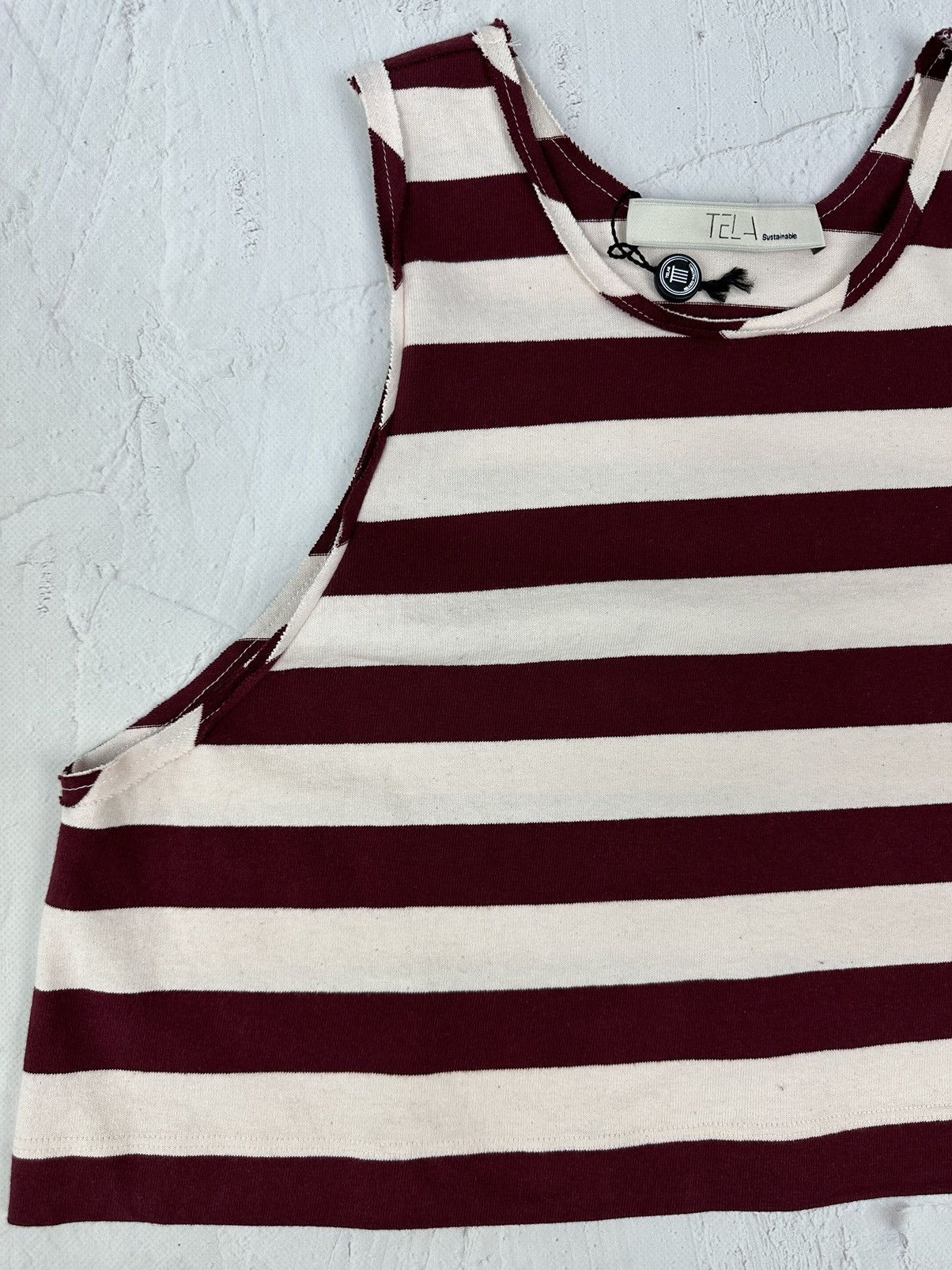 Vintage Tela Stripped Crop Top Size S / US 4 / IT 40 - 2 Thumbnail