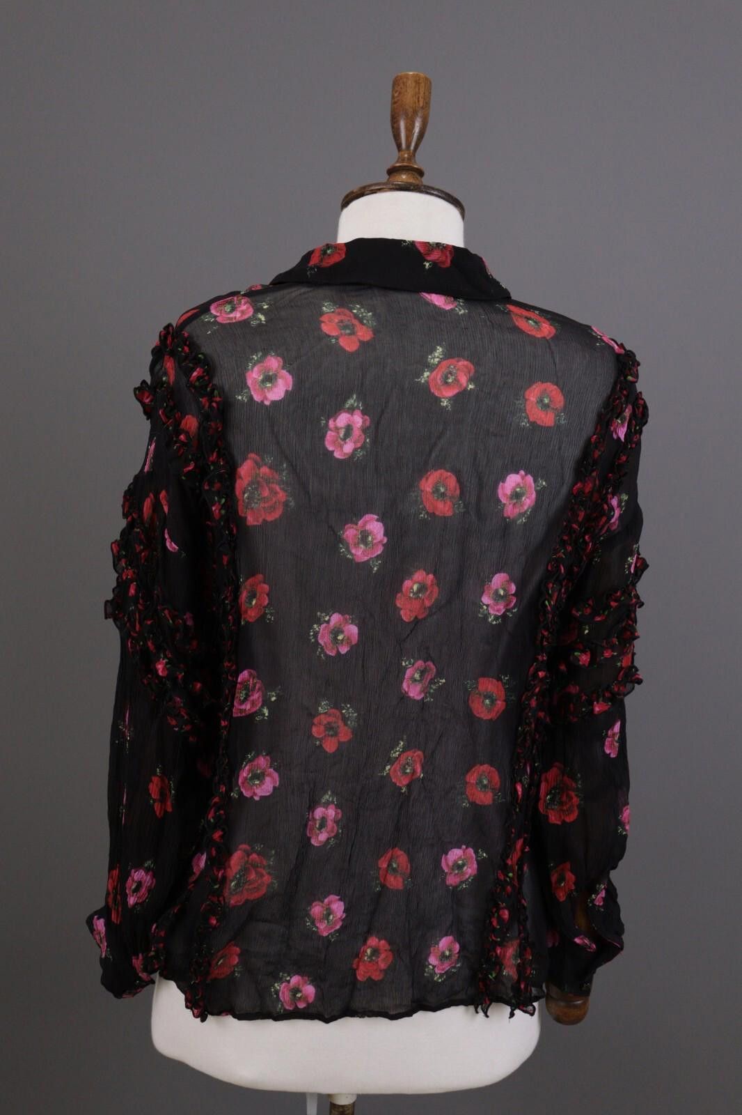 The Kooples The Kooples Paris Black Floral Mesh Shirt Size 1 / S Size M / US 6-8 / IT 42-44 - 10 Thumbnail