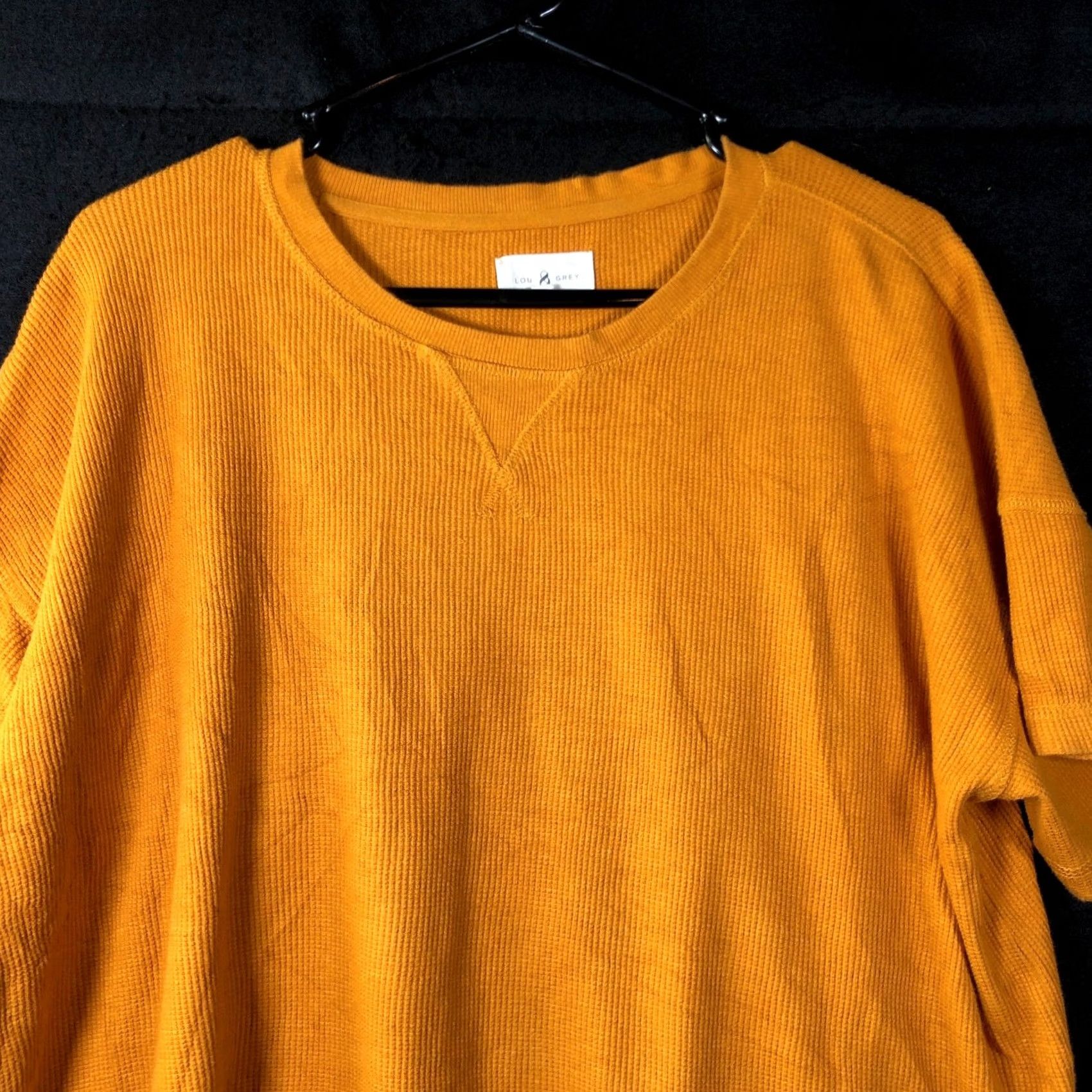 Lou & Grey Lou & Grey Womens Shirt Mustard Gold Crew Neck Short Sleeve Stretch M Size M / US 6-8 / IT 42-44 - 2 Thumbnail
