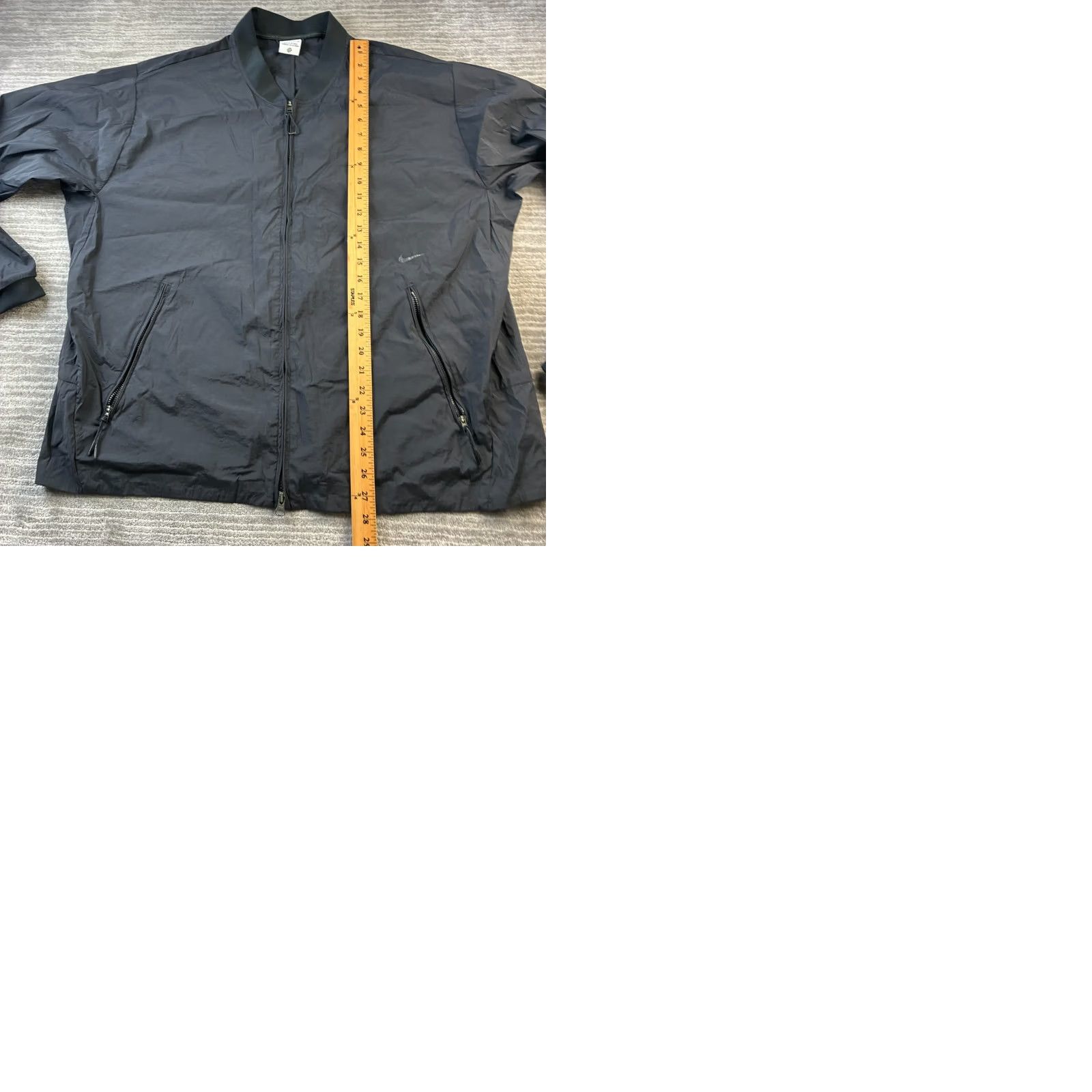 Nike Nike Jacket XL Black Bomber Jersey Nylon Full Zip Hooded Pockets Logo 90s Retro Sports Outdoor Mens Size US XL / EU 56 / 4 - 9 Thumbnail