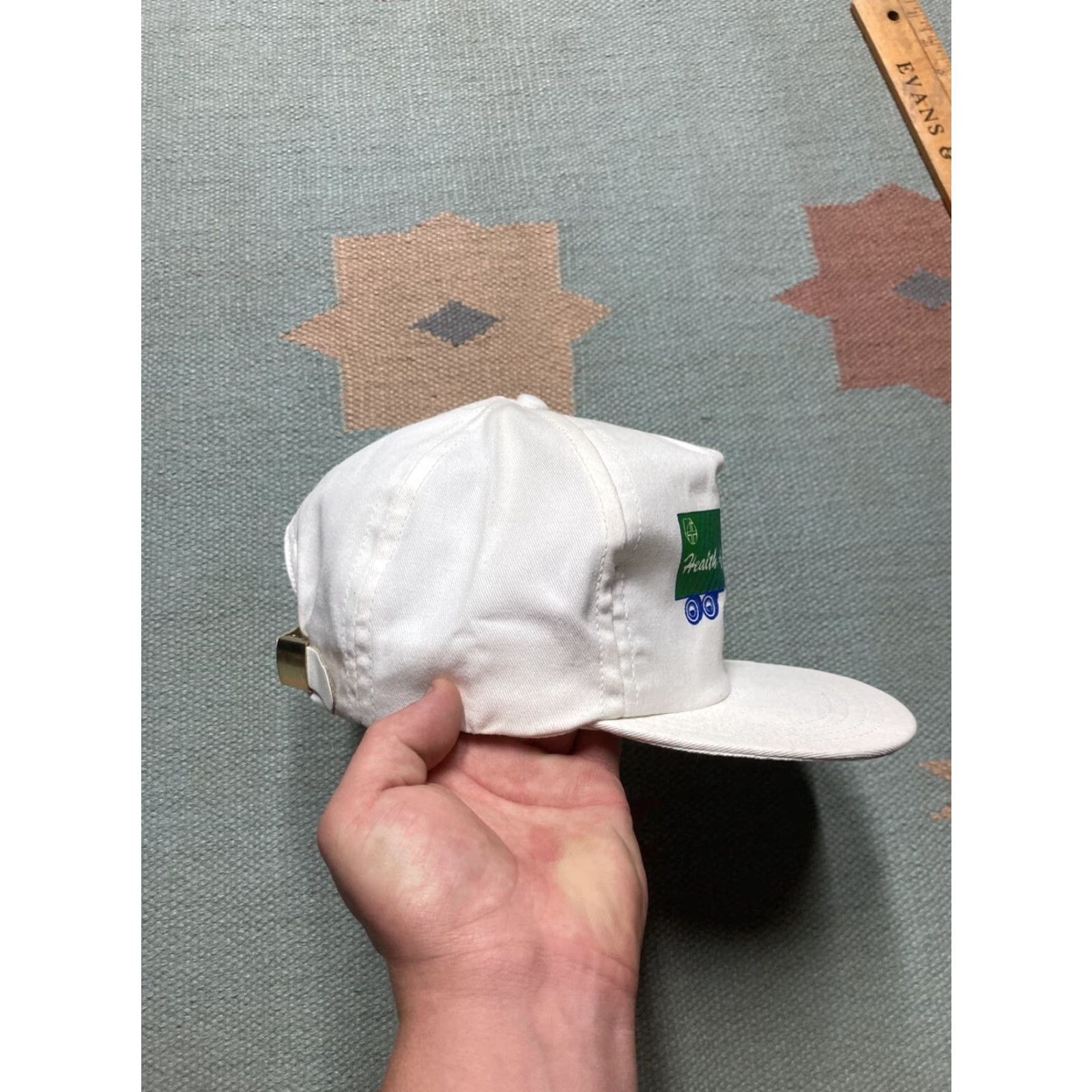 Vintage VINTAGE General Motors Strapback Hat Men Adjustable White USA health & safety UAW automobile truck cap Size ONE SIZE - 8 Thumbnail
