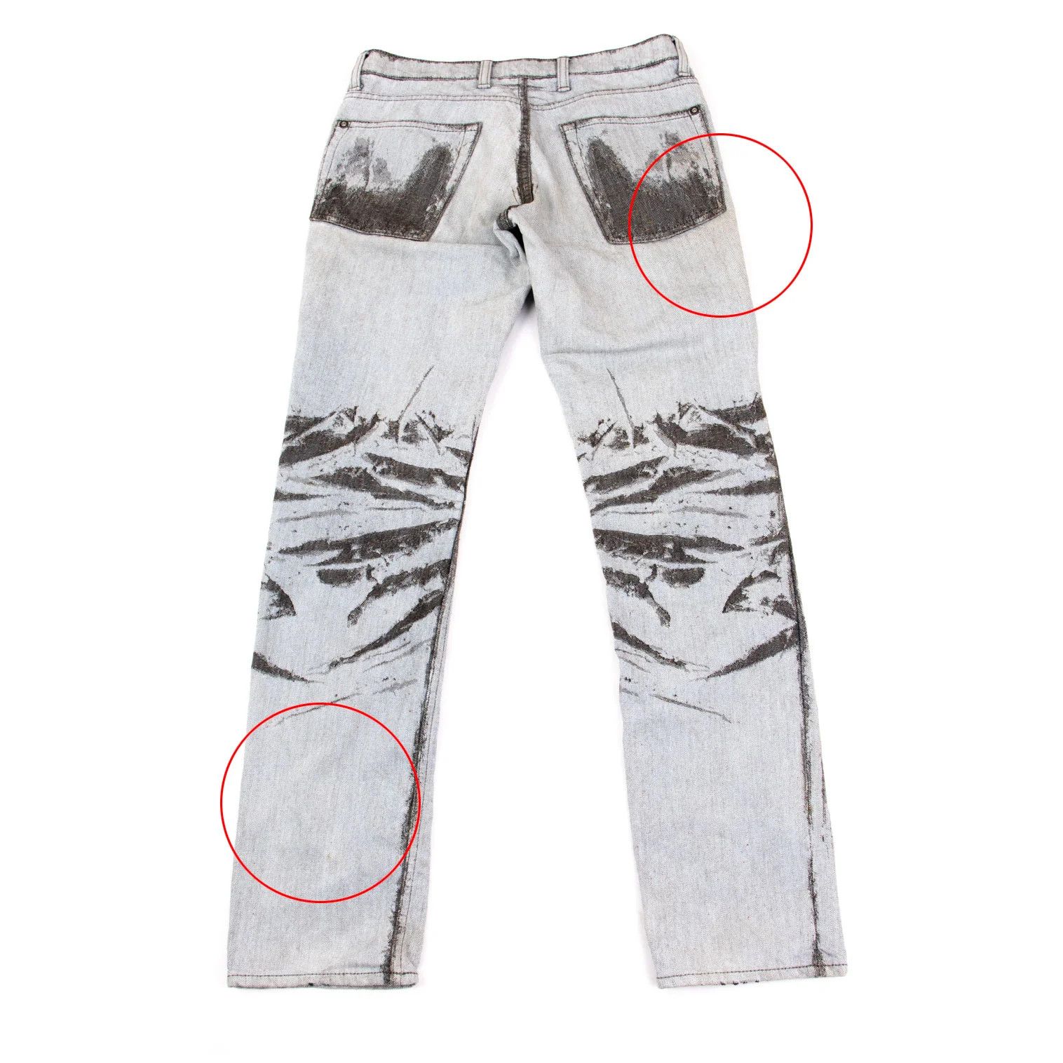 Issey Miyake Men's Washed Nepp Jacquard Denim Pants in Gray Size US 30 / EU 46 - 12 Thumbnail