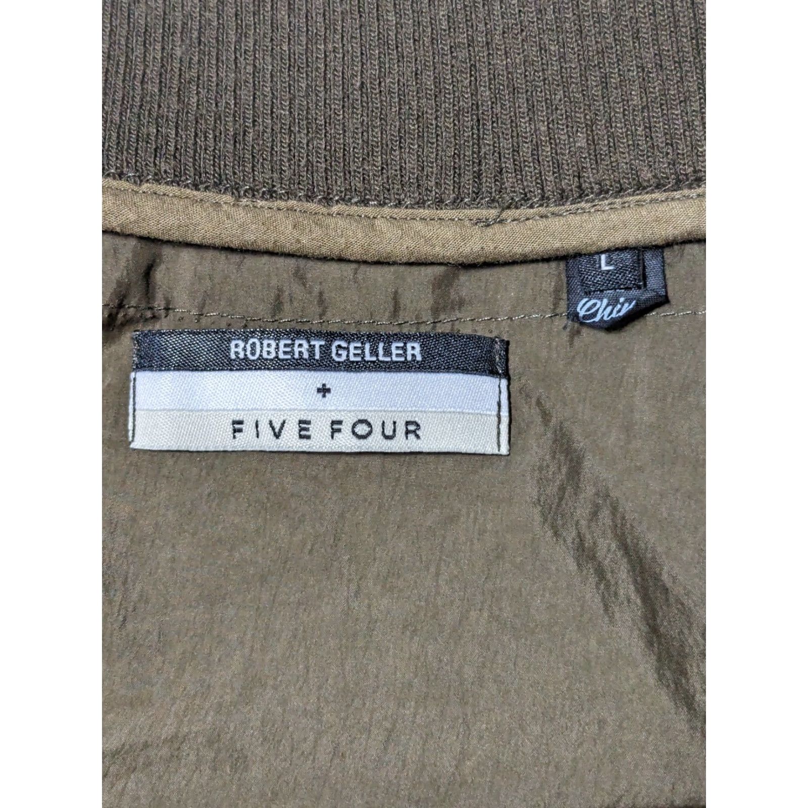 Robert Geller ROBERt GELLER + FIVE FOUR Men Large Brown Nylon Blend Bomber Windbreaker Jacket EUC Size US L / EU 52-54 / 3 - 5 Thumbnail